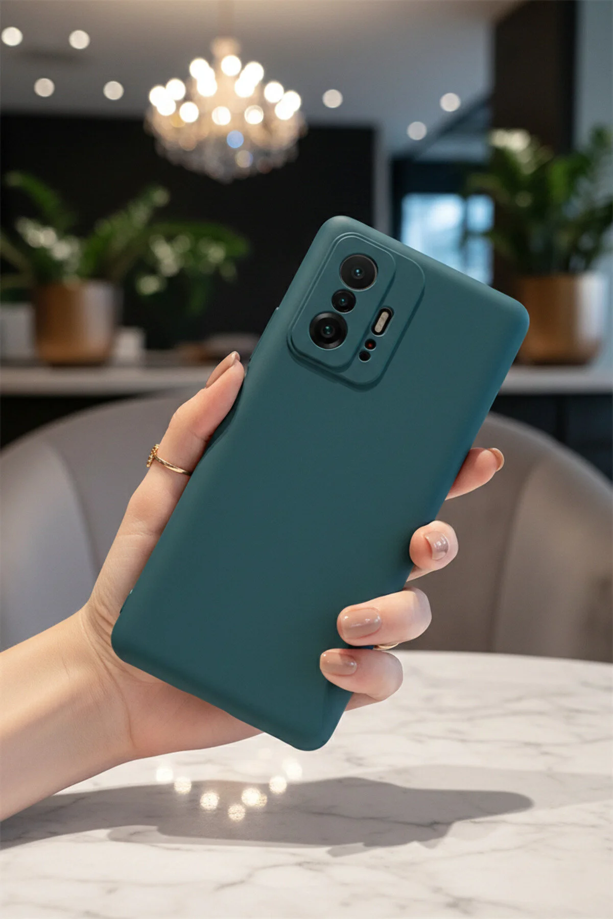 Xiaomi Mi 11T Pro 5G Uyumlu İçi Kadife Kamera Korumalı Renkli Silikon Kılıf