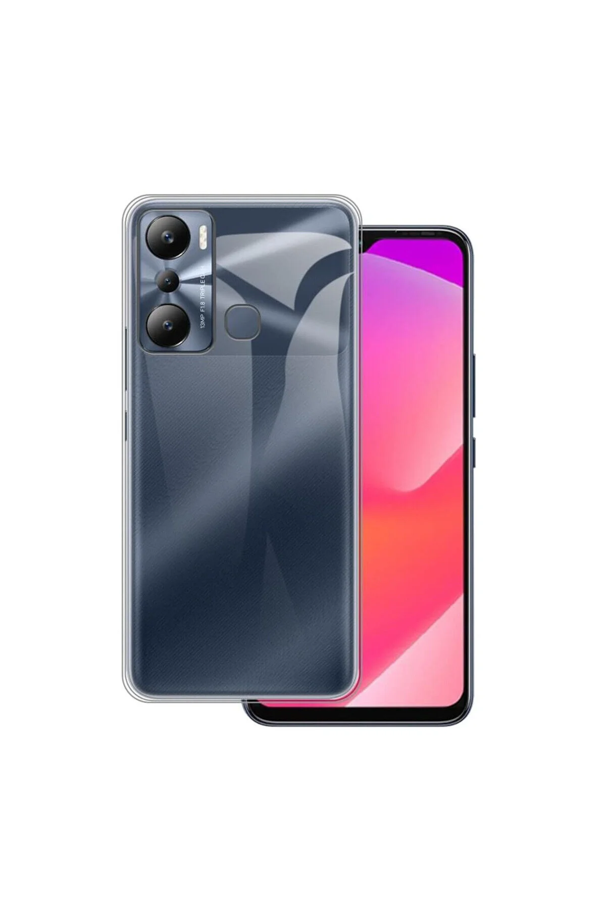 İnfinix Hot 20i İçin Uyumlu Darbe Emici Yumuşak Ultra İnce Sararmaz Şeffaf Kılıf