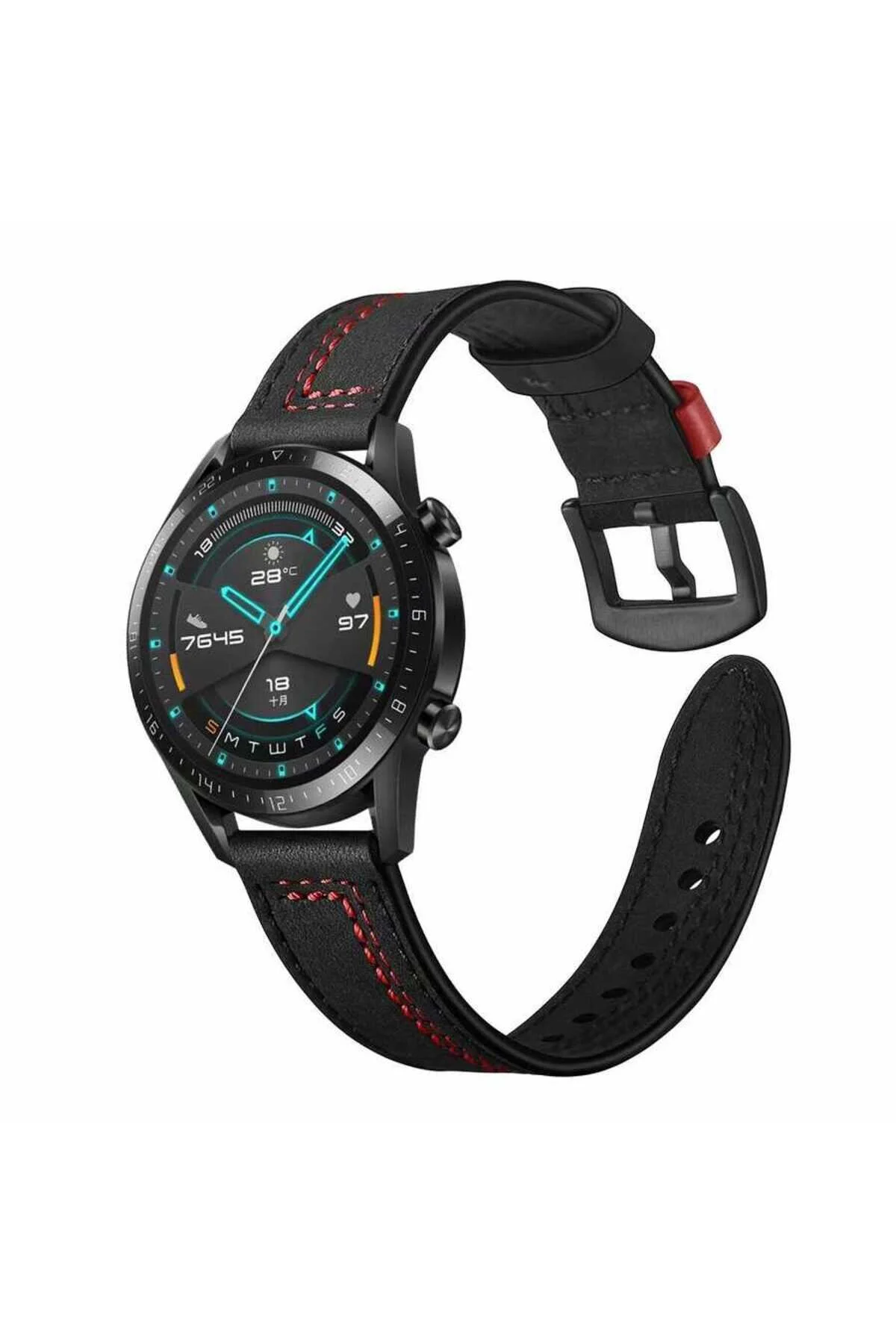 Galaxy Watch 46mm (22mm) İçin Uyumlu Deri Strap Kayış Kordon