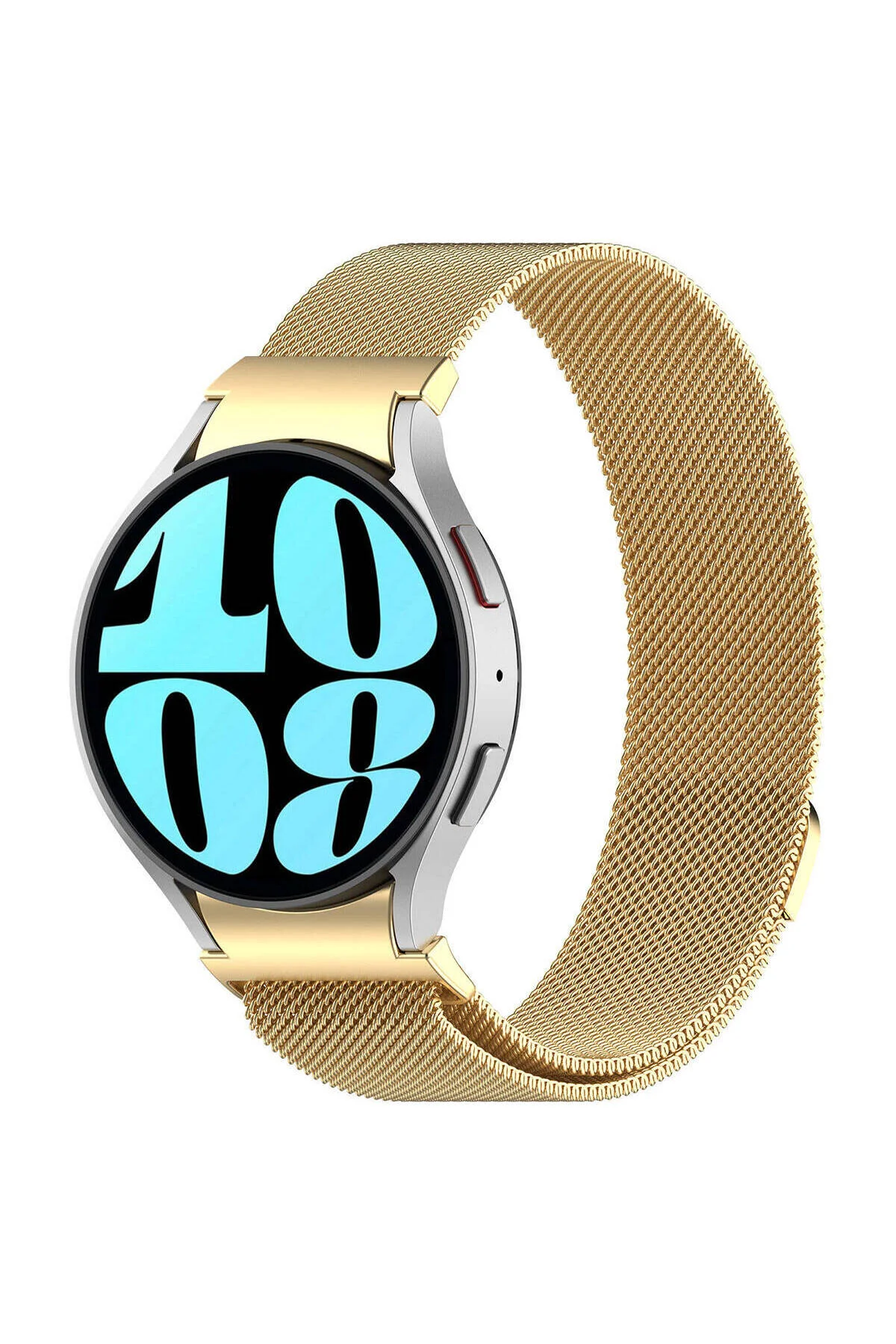 Galaxy Watch 6 40mm İçin Uyumlu Renkli Metal Hasır Kordon