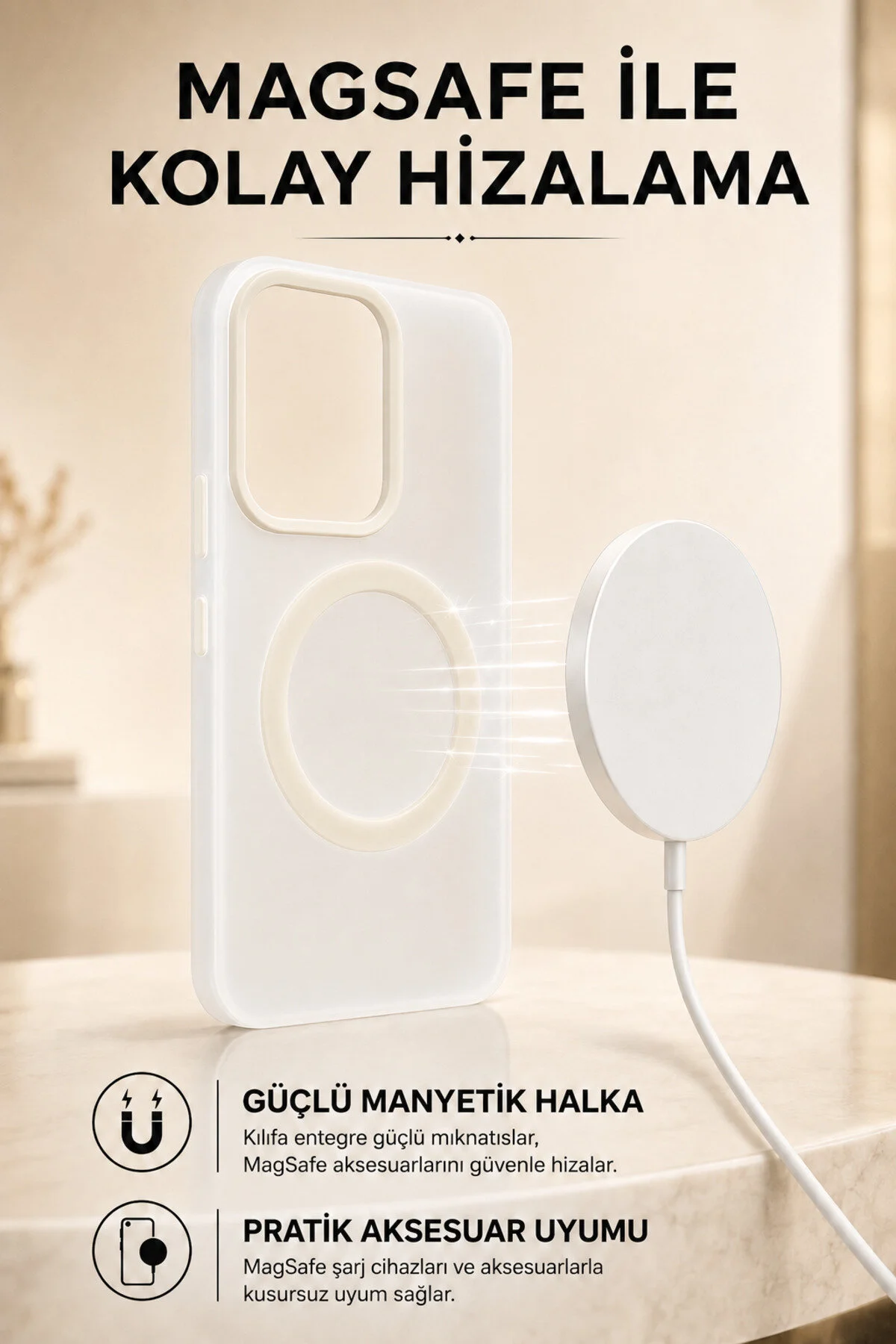 Redmi Note 13 4G MagSafe Uyumlu Buzlu Mat Kamera Korumalı İnce Silikon Kılıf - Siyah