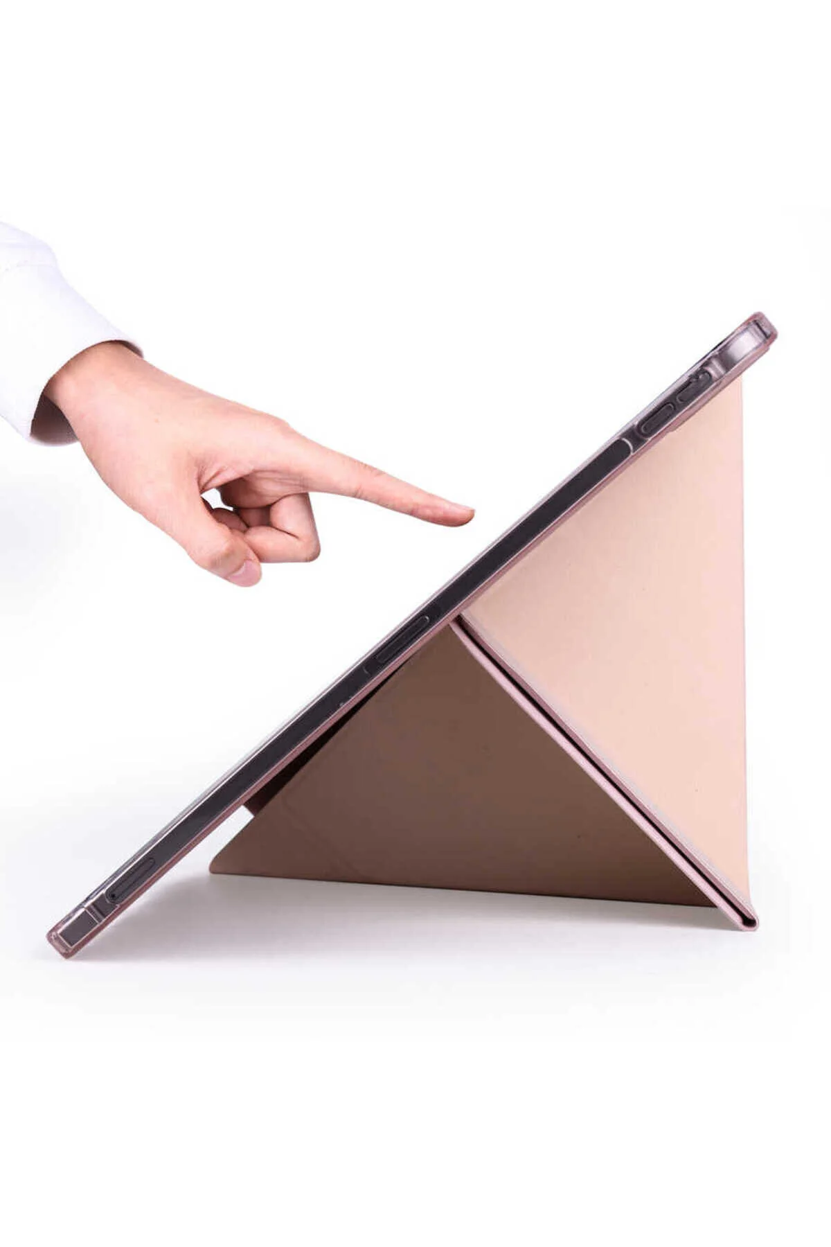 iPad Air 10.9 2020 (4.Nesil) İçin Uyumlu Kalem Bölmeli Stand Olabilen Smart Tablet Kılıfı