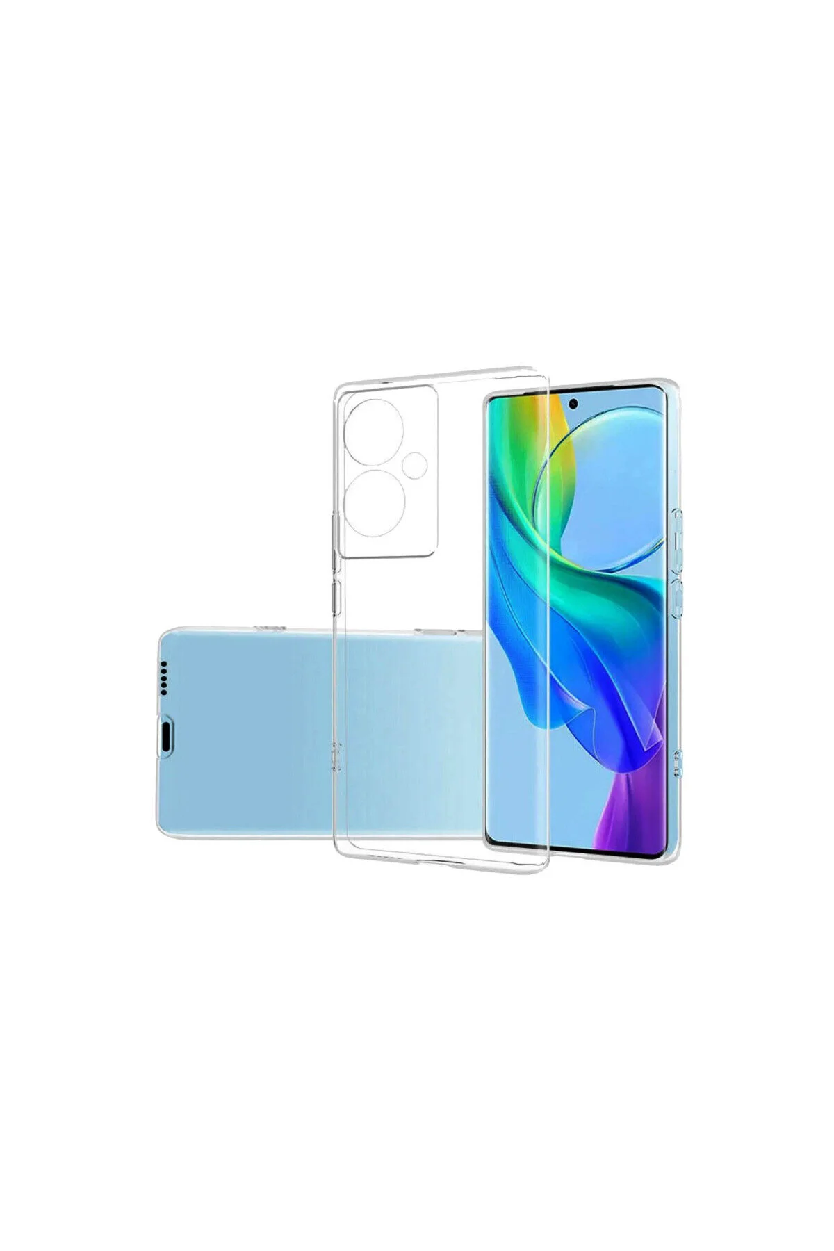 Vivo V29 Lite İçin Uyumlu Darbe Emici Yumuşak Ultra İnce Sararmaz Şeffaf Kılıf