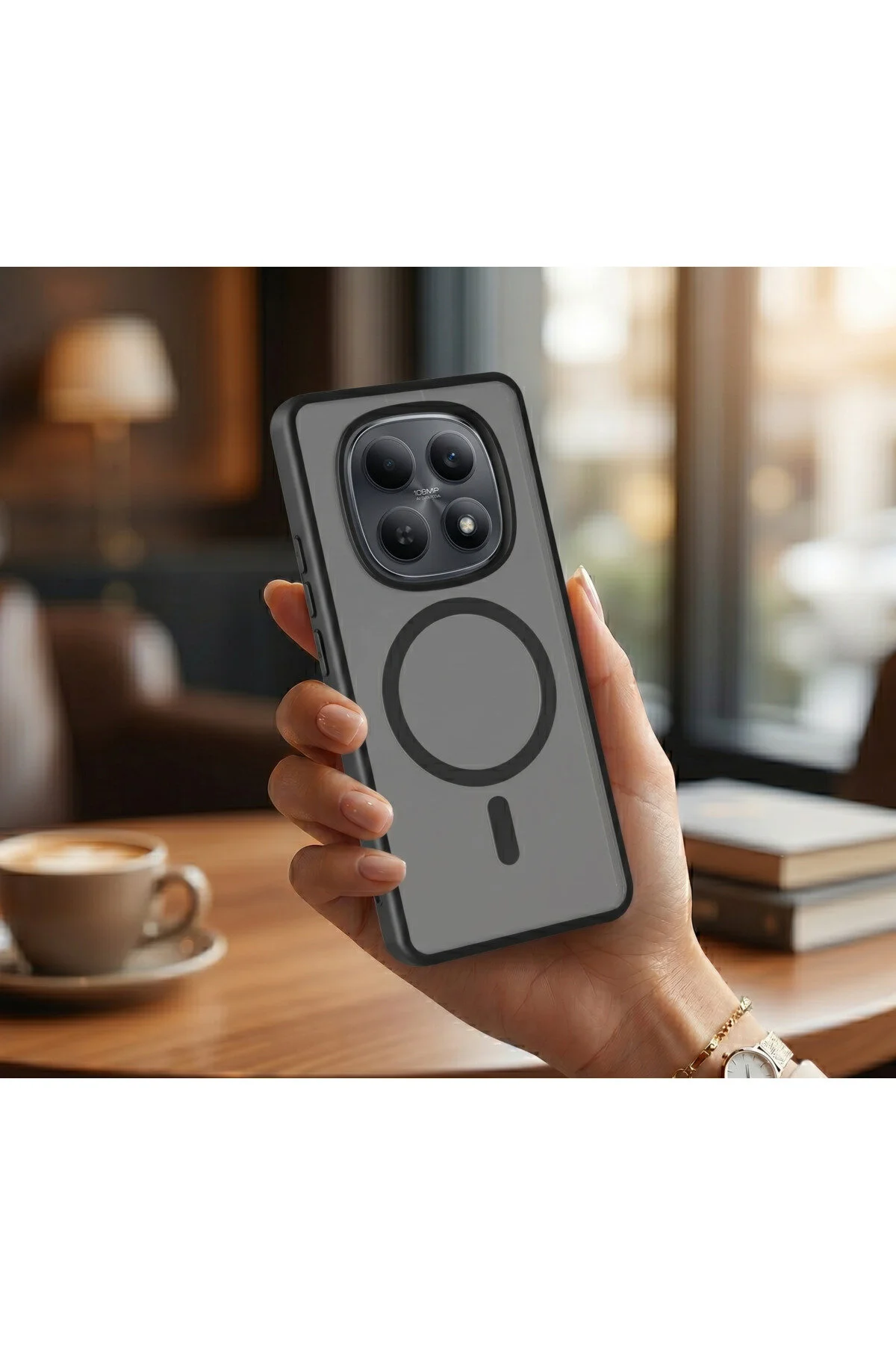 Poco M8 Pro İçin Uyumlu Kılıf Renkli Buzlu Tasarım Sararmaz Magsafe Kılıf