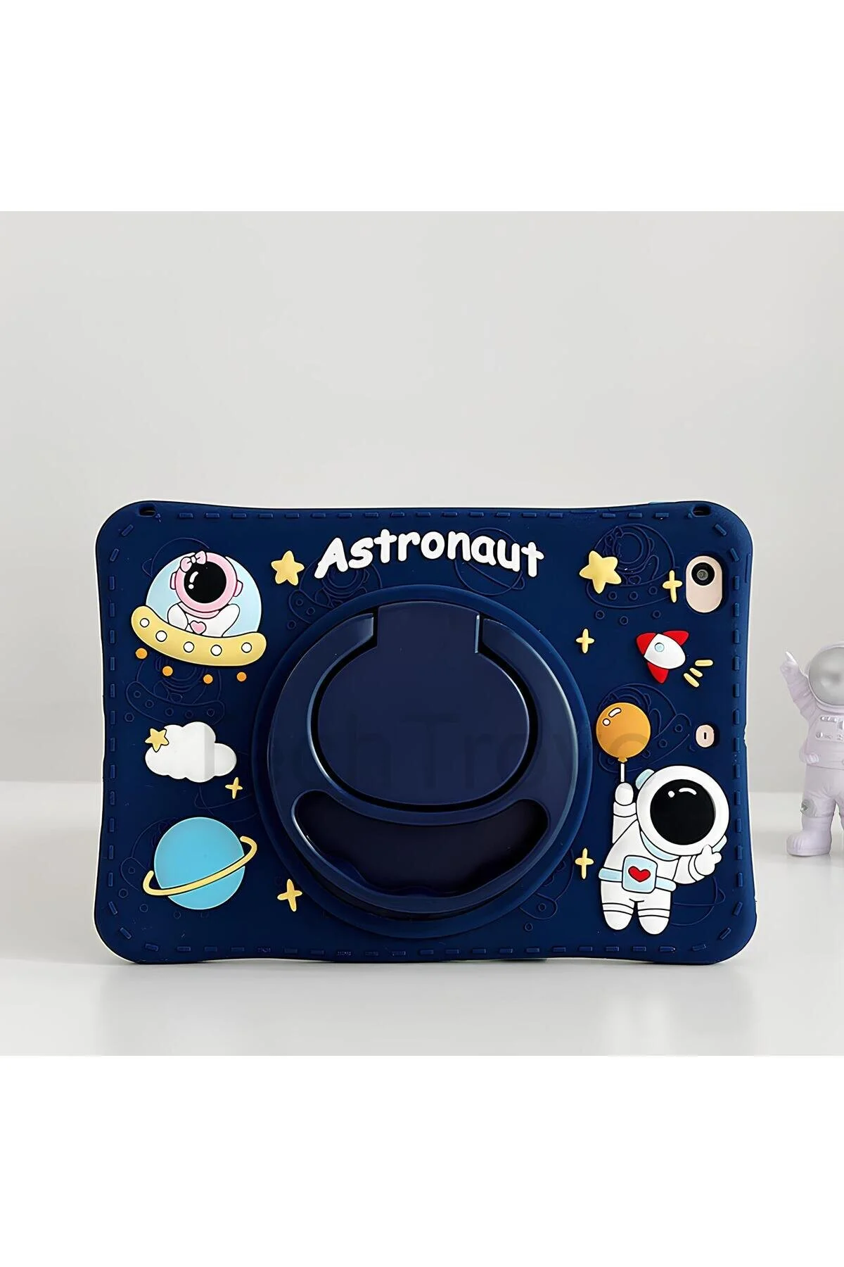 Honor X9 Kılıf Stand Olabilen Askılı Sevimli Astronot Figürlü Tablet Kılıfı