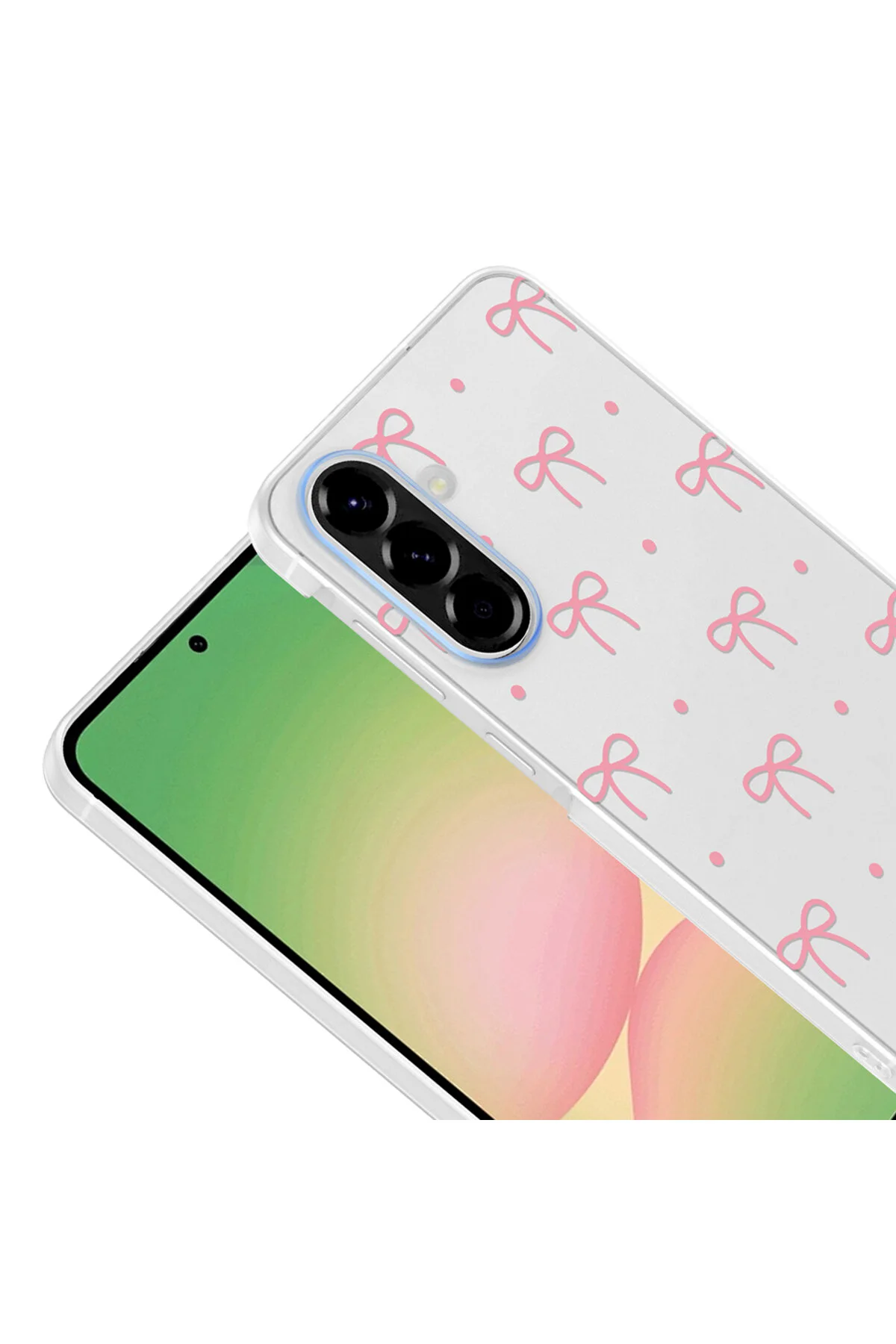 Samsung Galaxy A36 Uyumlu Desenli Şeffaf Kılıf Kamera Korumalı İnce Kapak