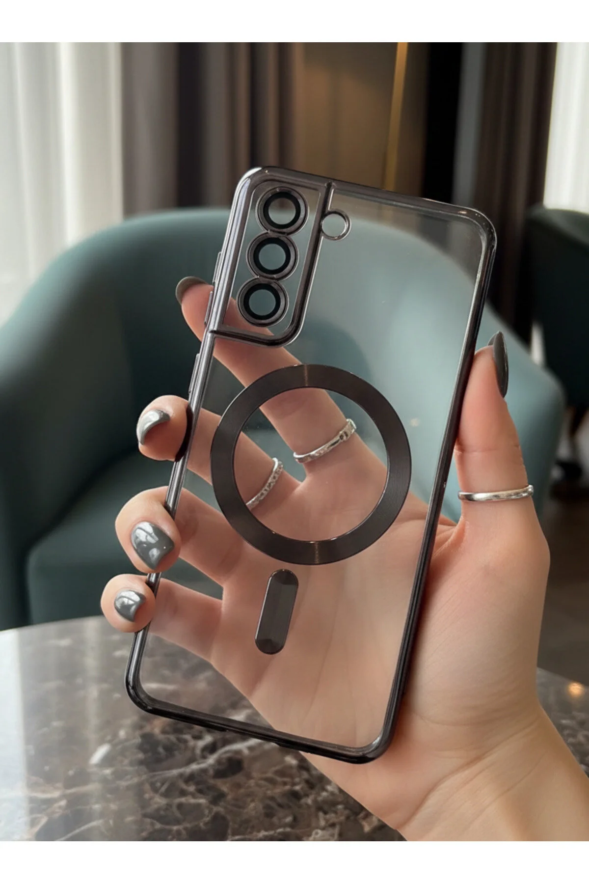 Samsung Galaxy S21 FE Kılıf Sararma Yapmaz Magsafe Şarj Özellikli A++ Kalite Kapak