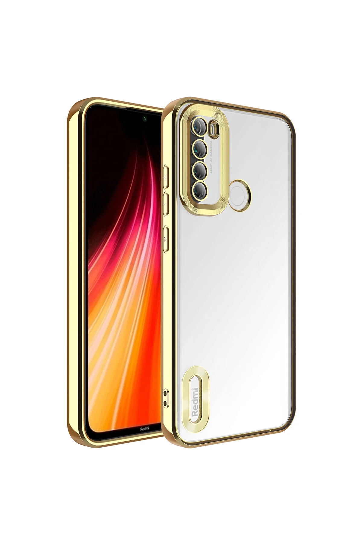 Xiaomi Redmi Note 8 Uyumlu Logo Gösteren Kamera Korumalı Renkli Tasarım Kılıf