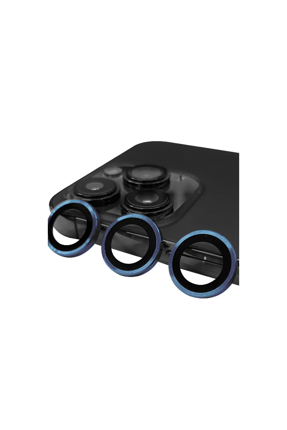 iPhone 15 Pro Max İçin Uyumlu HD Kalite Görüntü Kalitesini Bozmayan Metal Kamera Lens Koruyucu