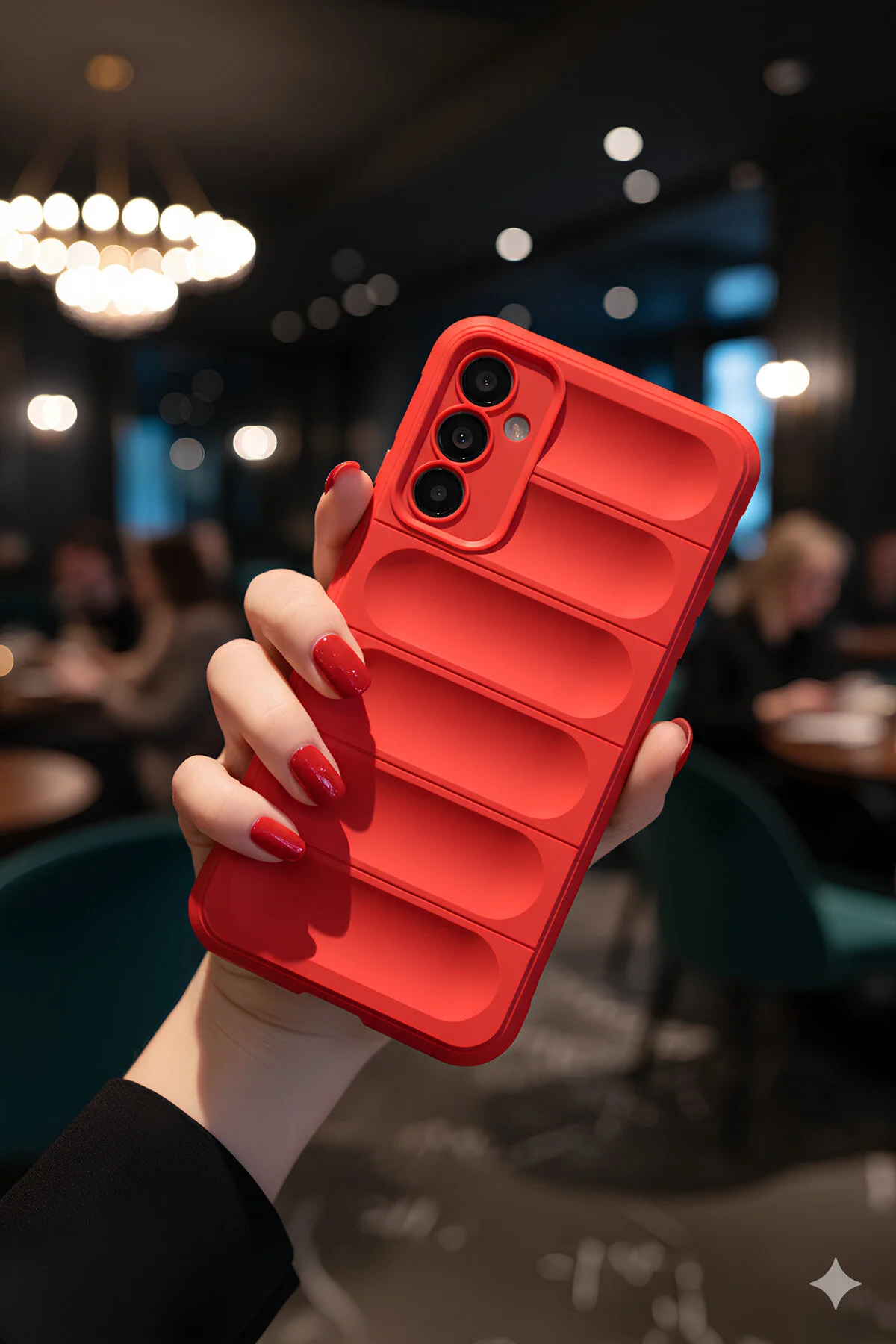 Samsung Galaxy A14 Kılıf Elde Kaymaz Içi Kadife Silikon Kapak