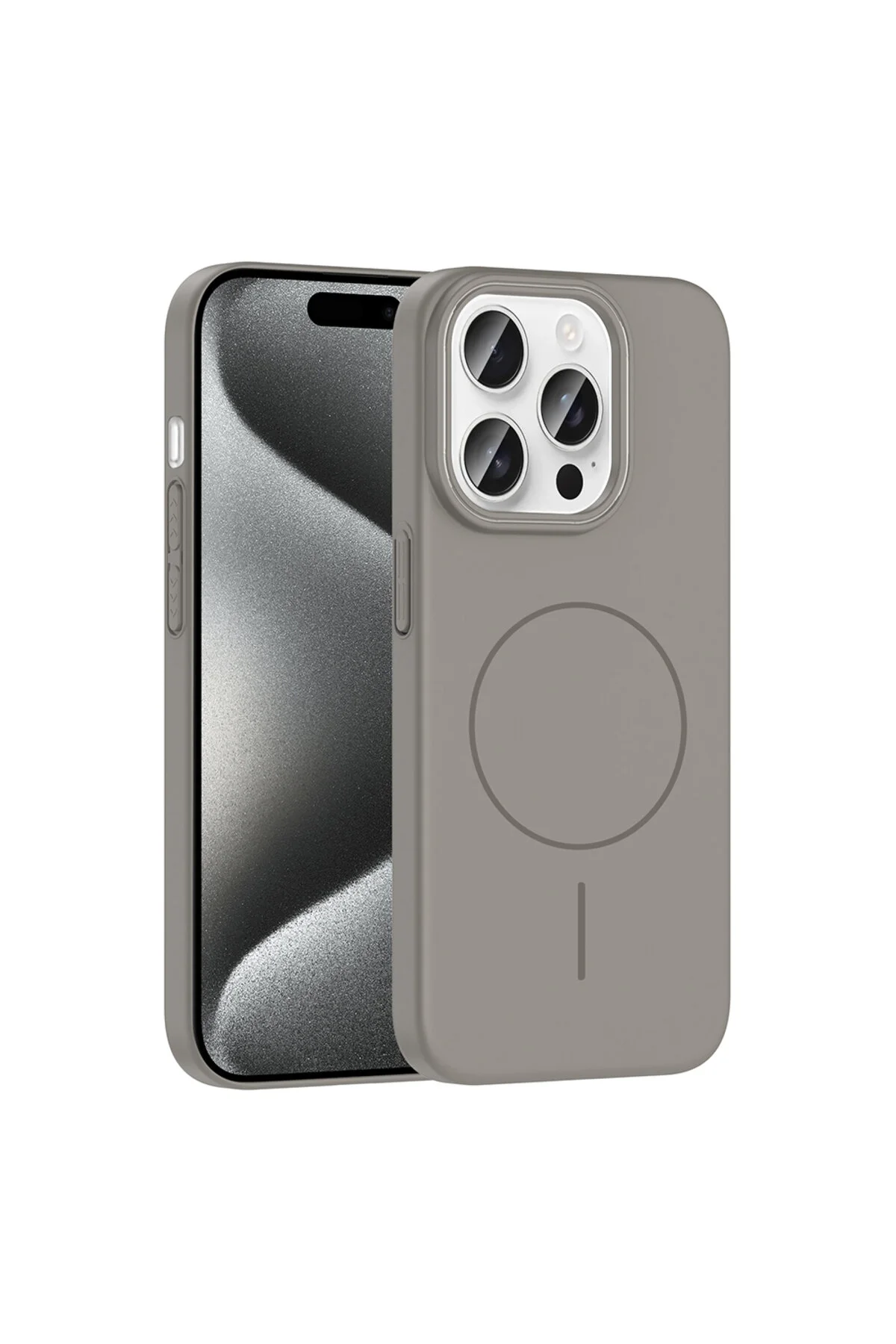 Apple iPhone 15 Pro Kılıf Magsafe Şarj Özellikli Renkli İnce Yapılı Sararmaz Kılıf