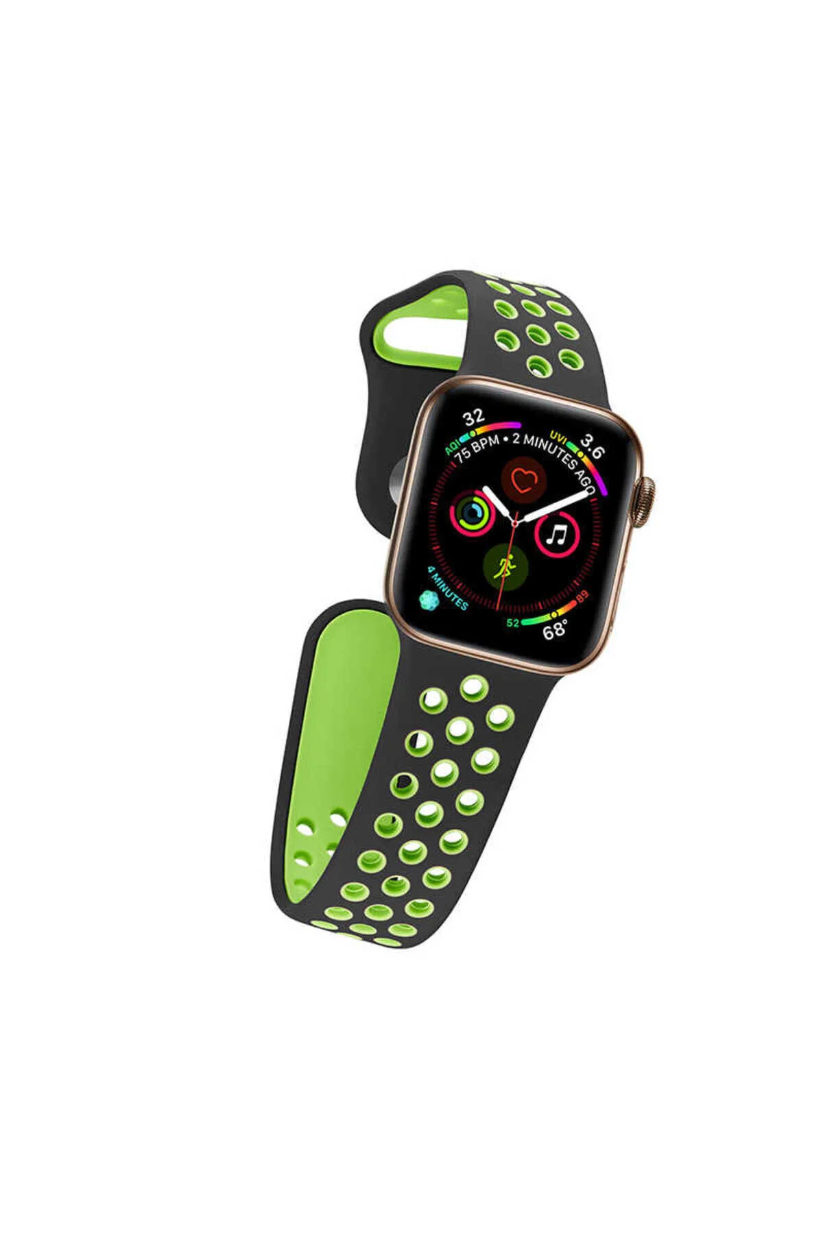 Watch 44mm İçin Uyumlu Delikli Tasarımlı Renkli Kayış Kordon