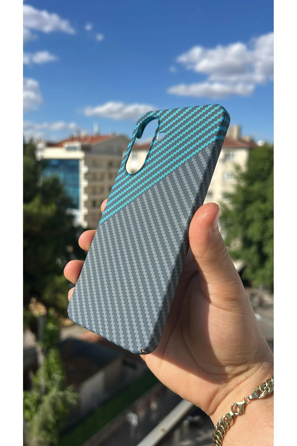 Samsung Galaxy A16 Kılıf Karbon Fiber Tasarım A++ Kalite Kapak