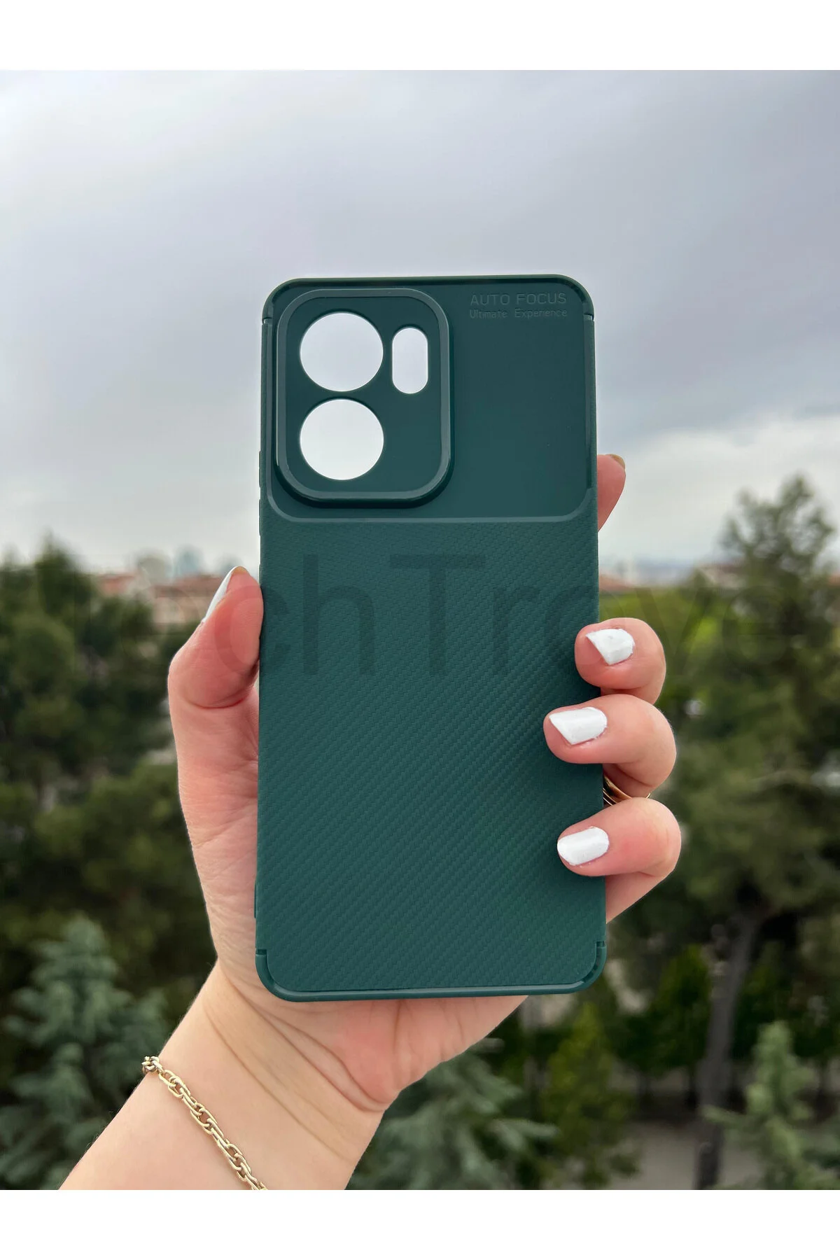 Oppo Reno 13F Kılıf Karbon Tasarımlı İnce Yapılı Kamera Koruma Çıkıntılı Kapak