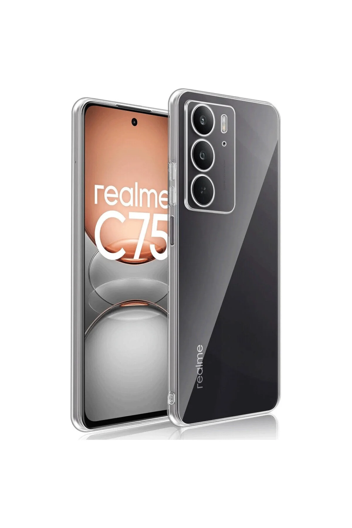 Realme C75 İçin Uyumlu Darbe Emici Yumuşak Ultra İnce Sararmaz Şeffaf Kılıf