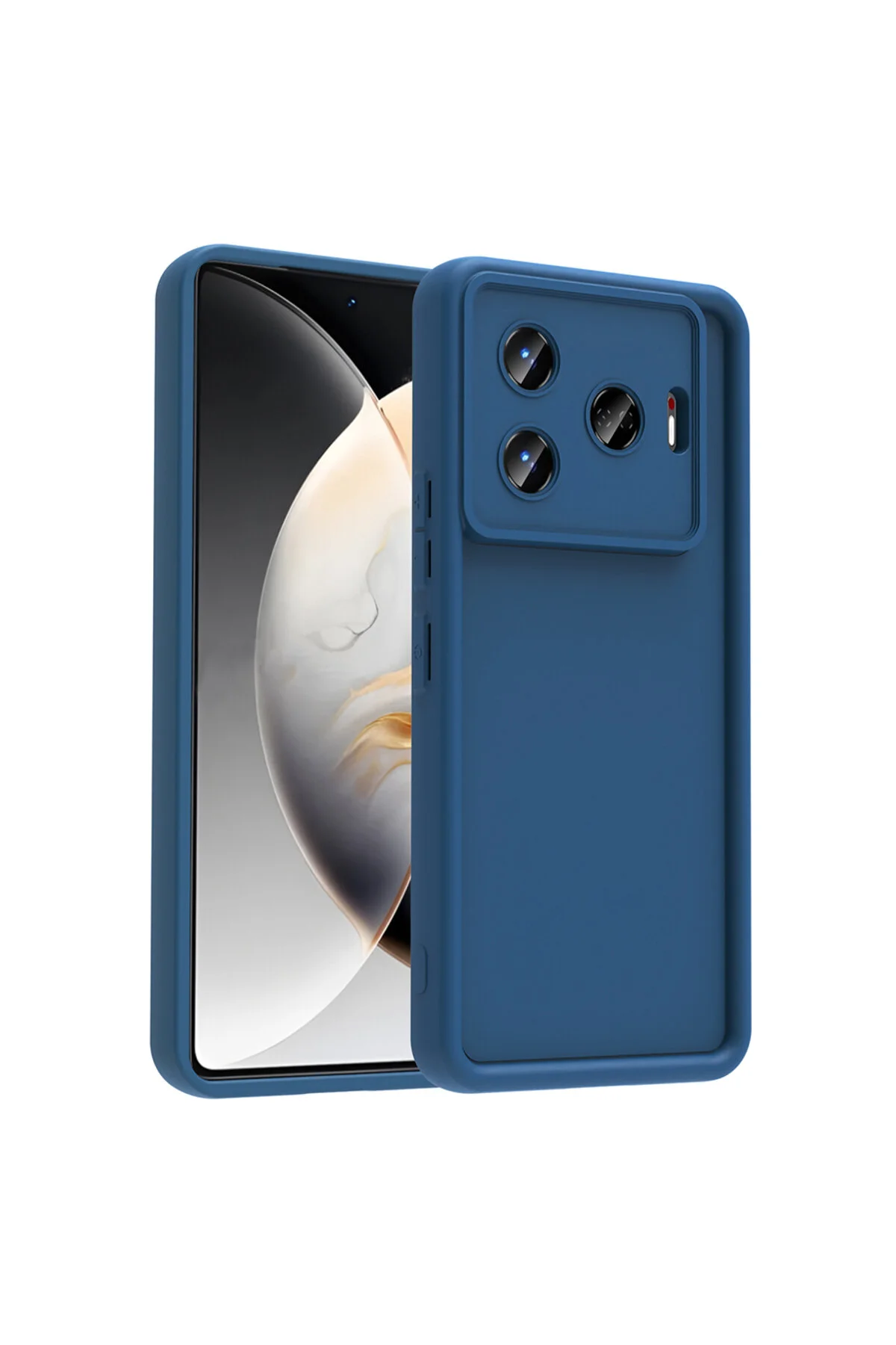 Tecno Camon 30 Pro 5G Kılıf Kamera Korumalı Kenar Çıkıntılı Soft Renkli Silikon Kapak - Mavi