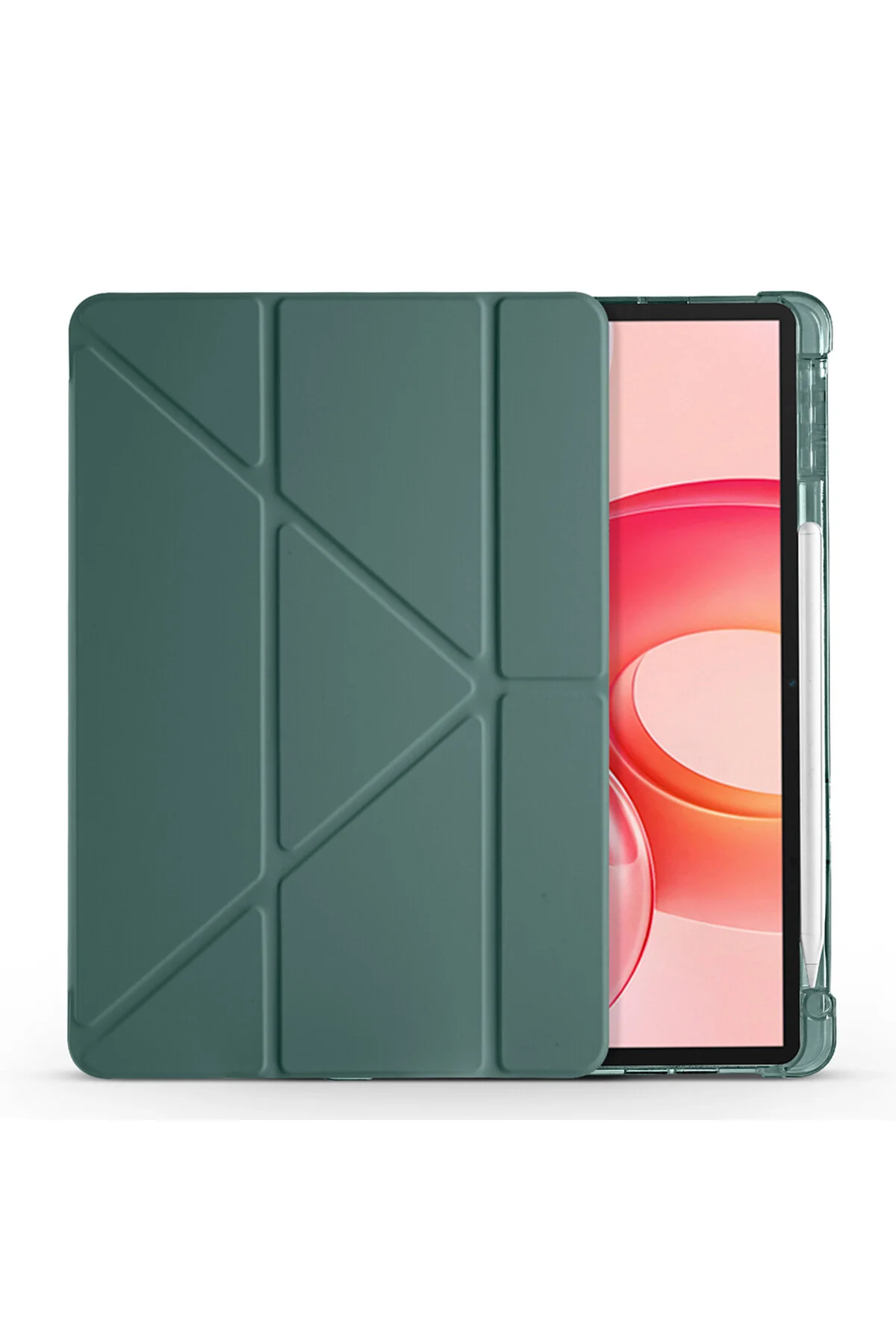 Honor Pad 10 12.1 İçin Uyumlu Kalem Bölmeli Stand Olabilen Smart Tablet Kılıfı
