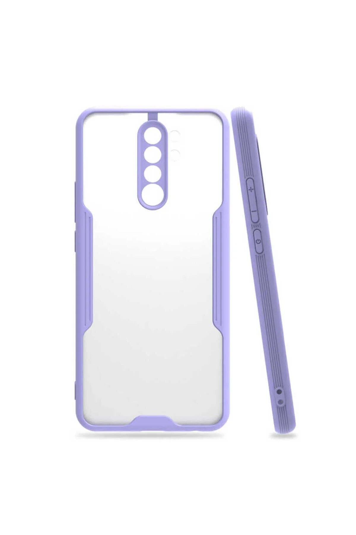 Xiaomi Redmi Note 8 Pro Uyumlu Kenarları Renkli Arkası Buzlu Bumper Kılıf