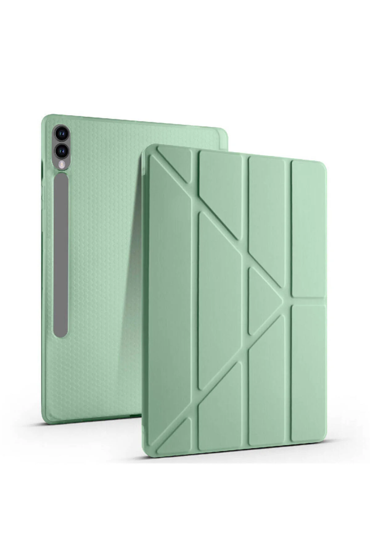Galaxy Tab S10 Plus İçin Uyumlu Kalem Bölmeli Stand Olabilen Smart Tablet Kılıfı