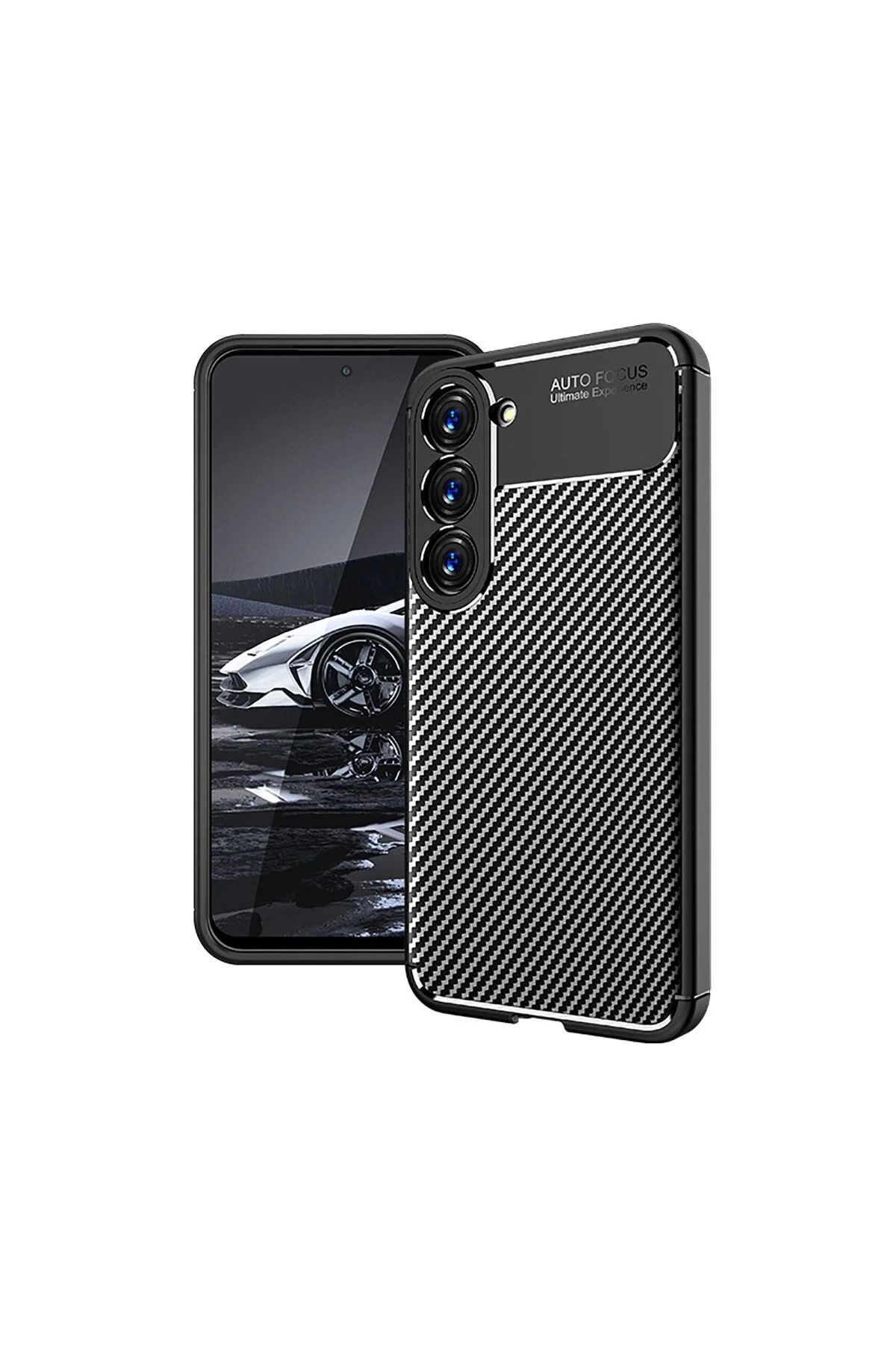 Samsung Galaxy S23 Plus Kılıf Karbon Çizgili Tasarım İnce Tasarım Kapak