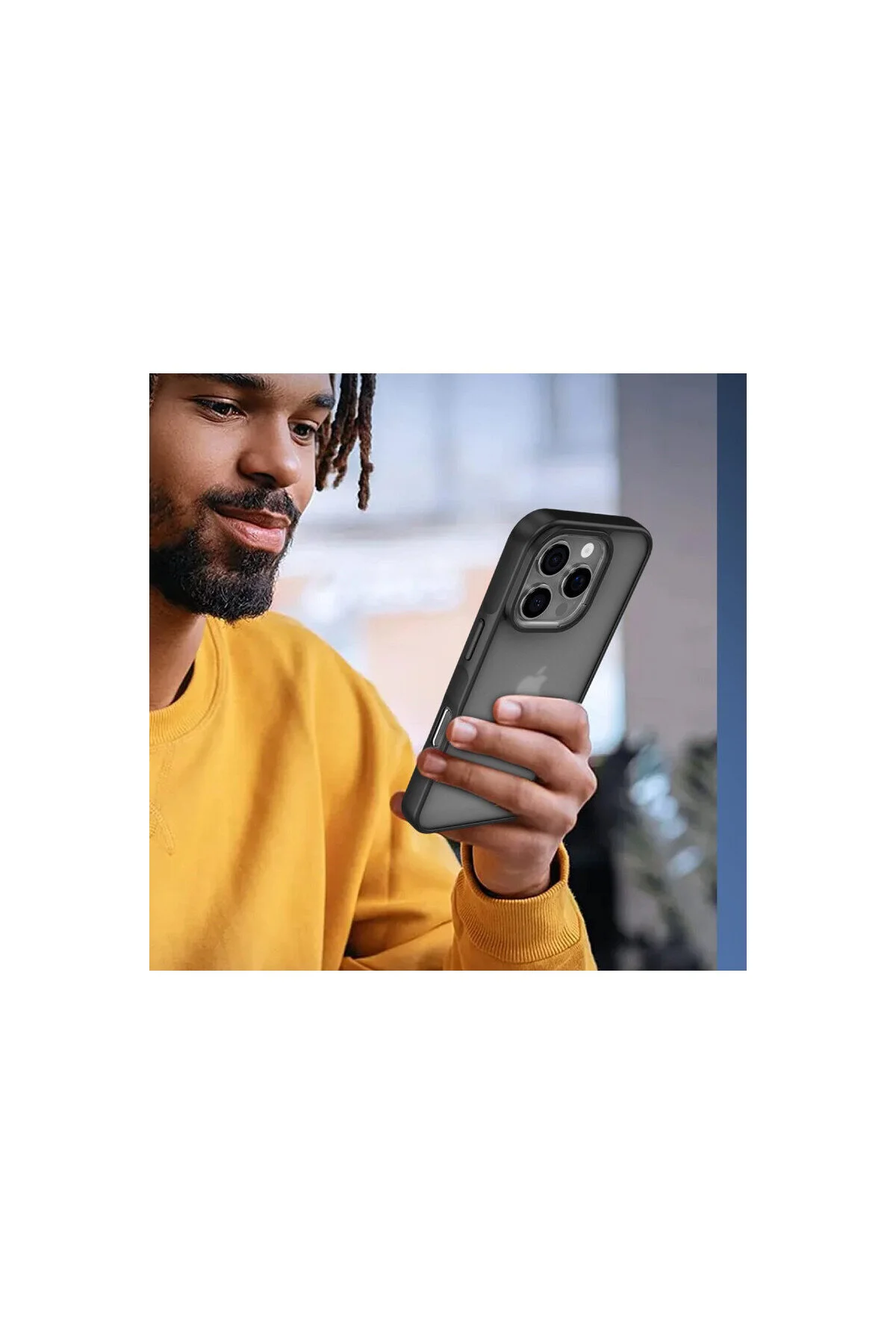 iPhone 16 Pro İçin Uyumlu Buzlu Tasarım Sararmaz Tpu Kılıf