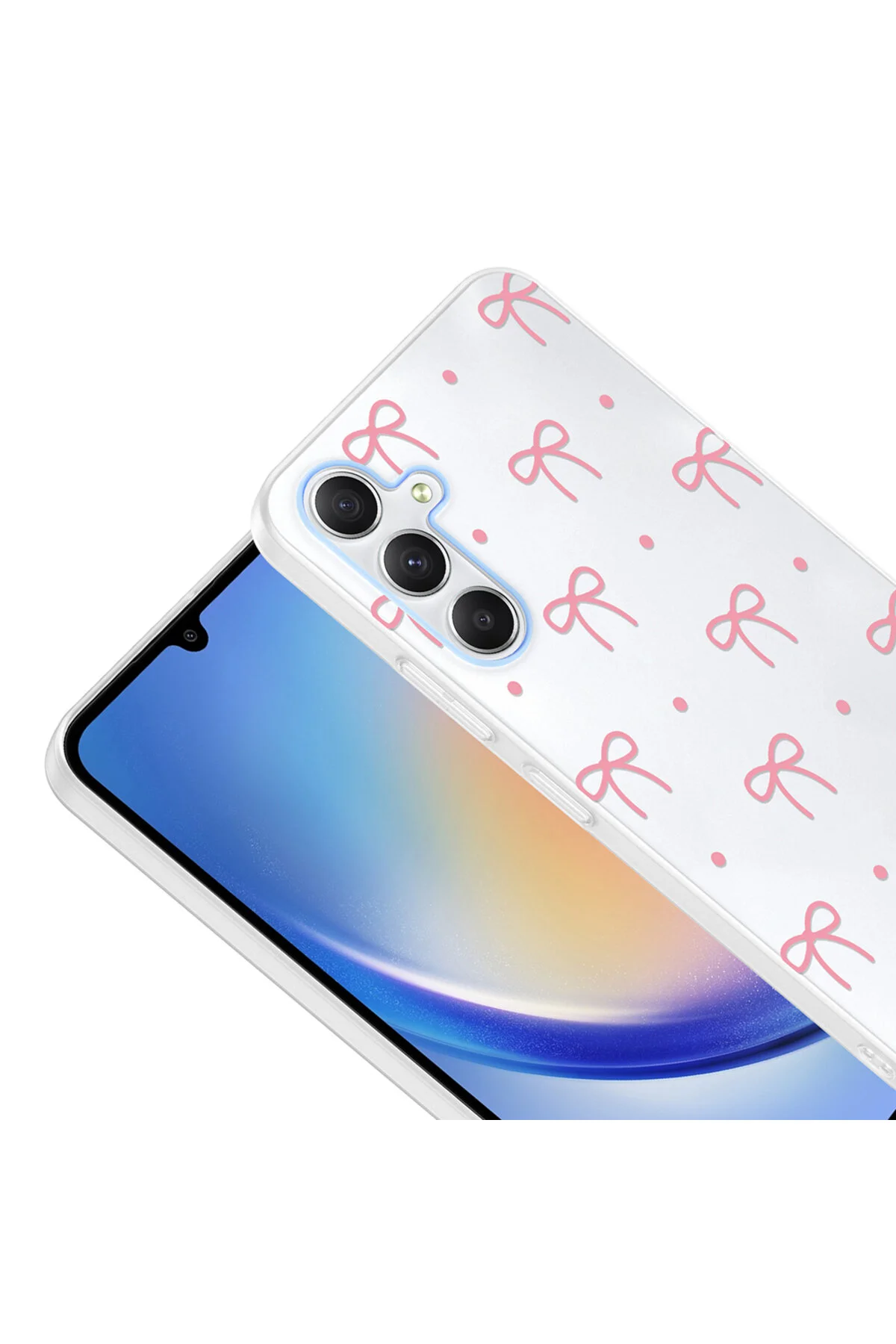 Samsung Galaxy A25 Uyumlu Desenli Şeffaf Kılıf Kamera Korumalı İnce Kapak