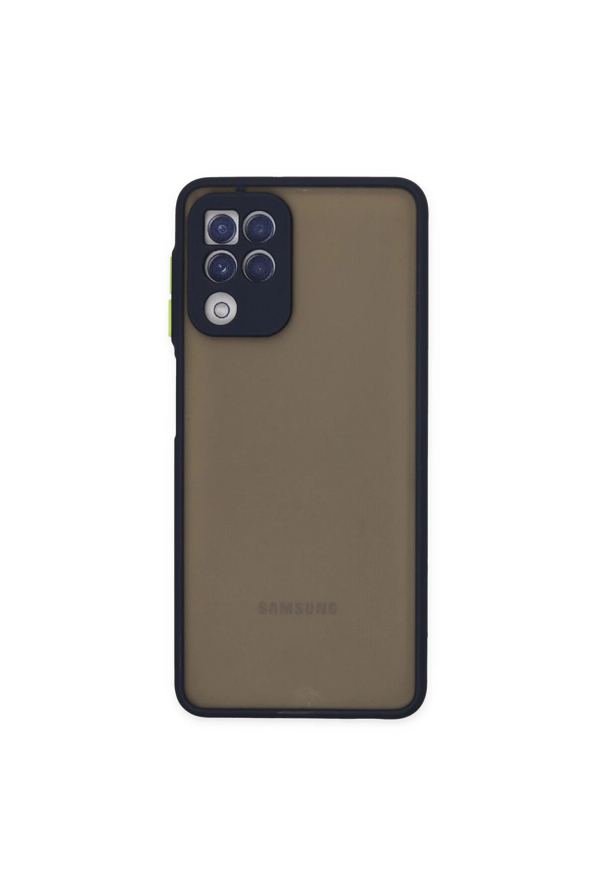Samsung Galaxy A22 İçin Uyumlu Buzlu Tasarım Renkli Tuş Mat Tasarım Sararmaz Kılıf