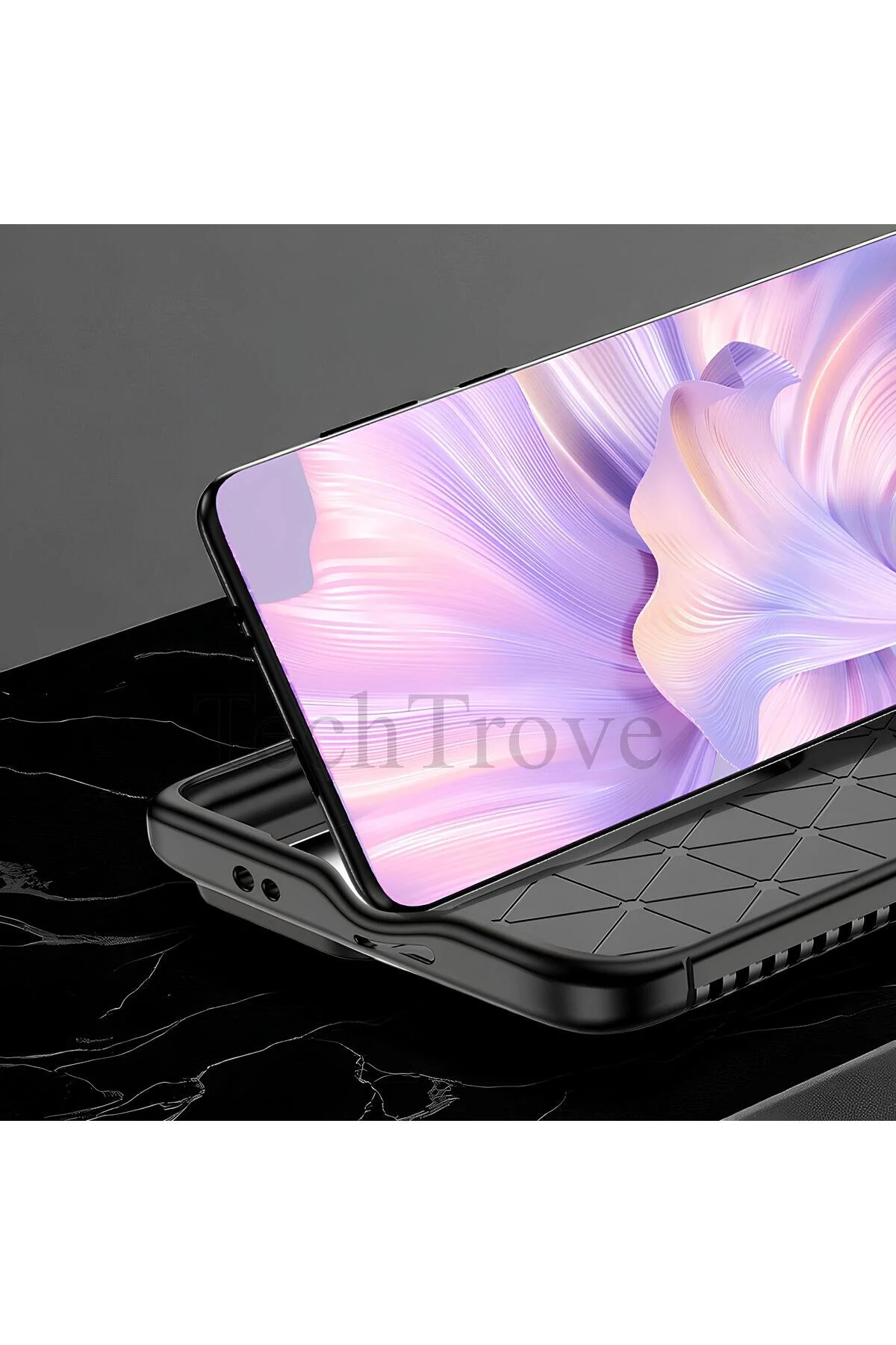 Oppo Reno 5 Lite Kılıf Kamera Korumalı Darbe Emici Karbon Fiber Desenli Kapak