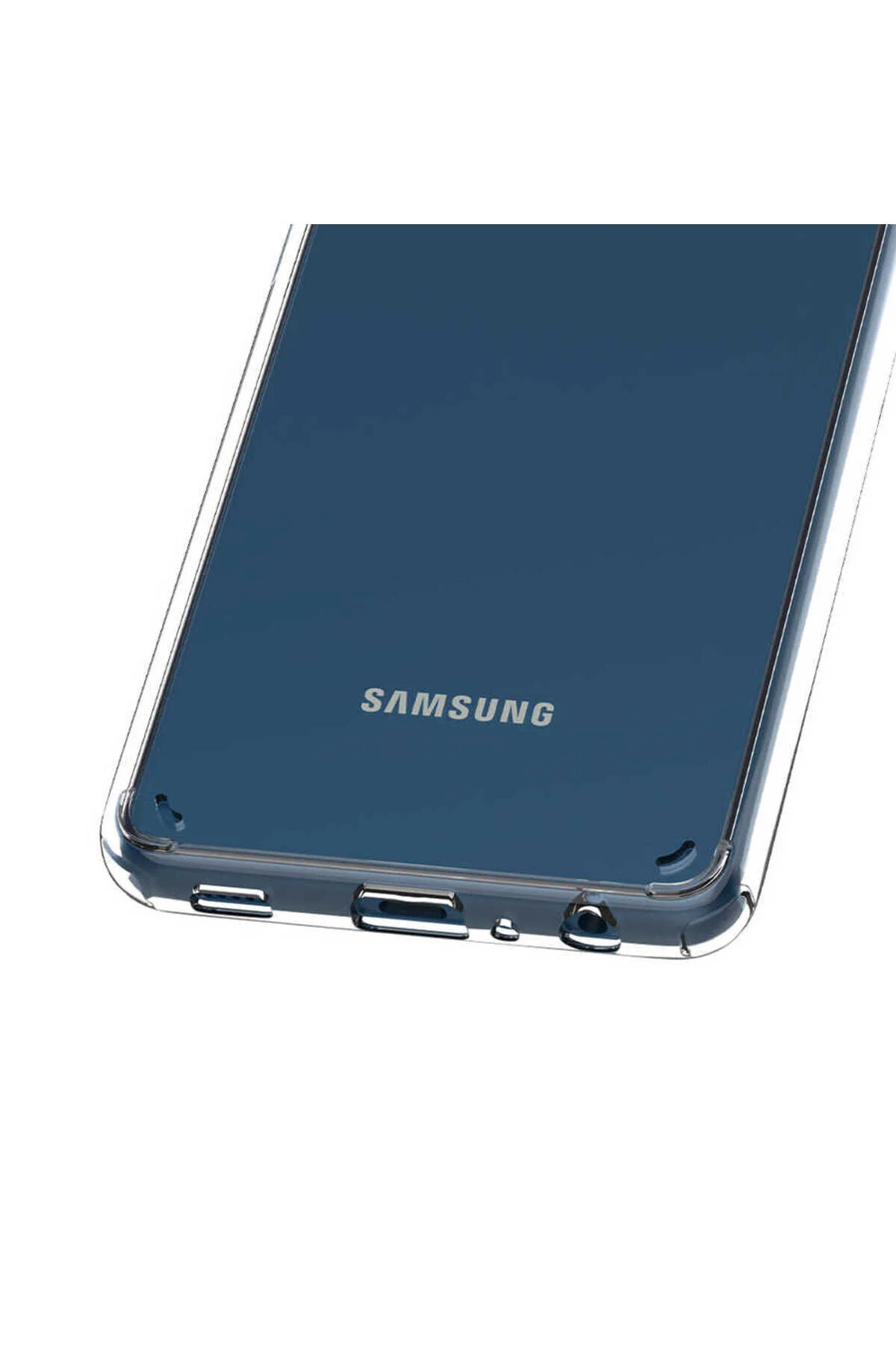 Galaxy A72 Uyumlu Şeffaf Tasarımlı Sert Silikon Kapak