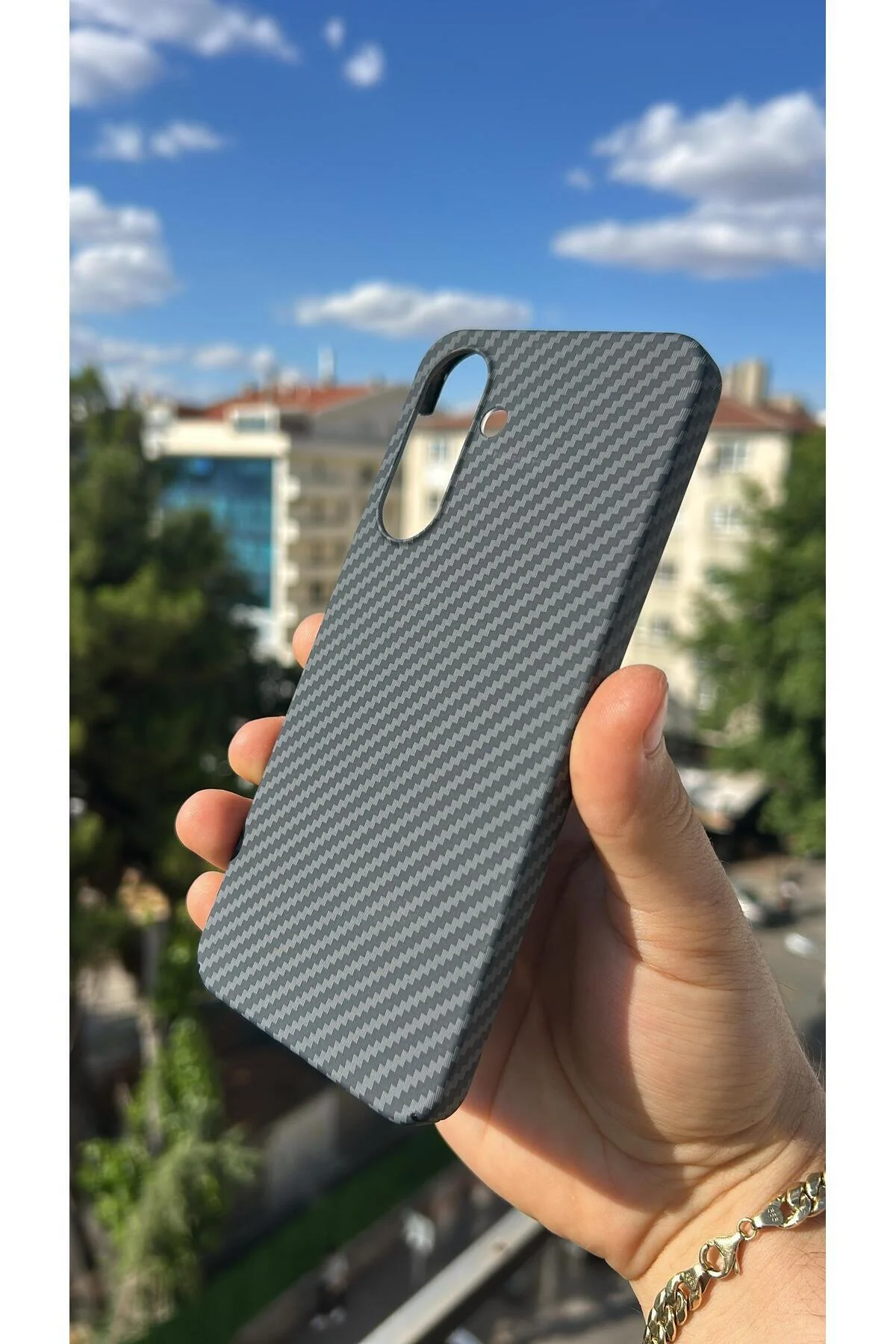 Samsung Galaxy A17 Kılıf Karbon Fiber Tasarım A++ Kalite Kapak