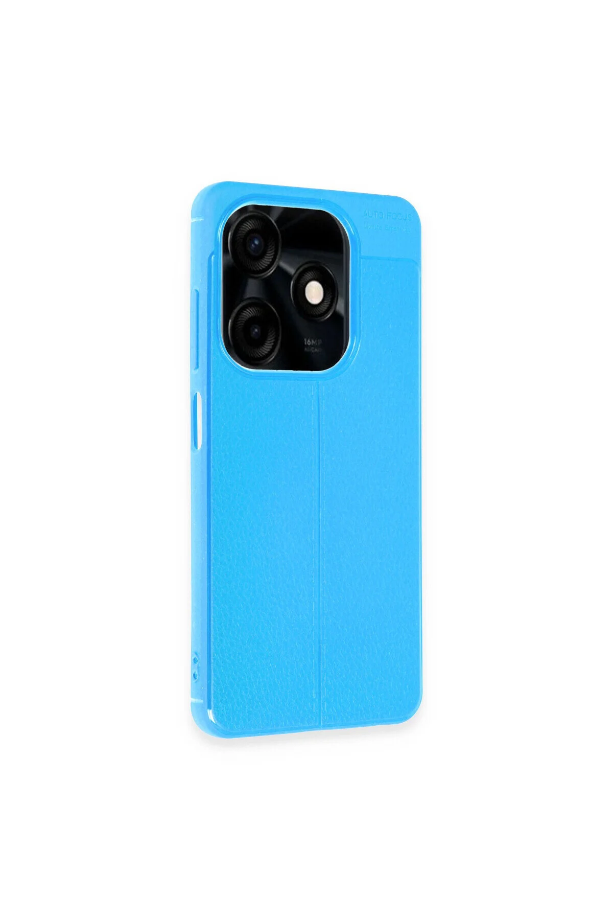 Tecno Spark Go 2024 İçin Uyumlu Deri Tasarımlı Elde Kaymaz Korumalı Silikon Kılıf
