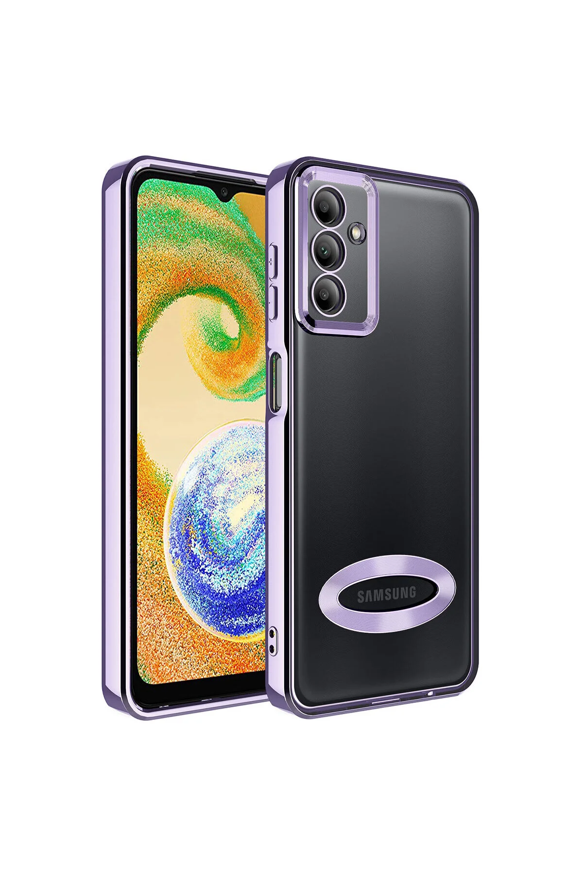 Samsung Galaxy A14 Uyumlu Logo Gösteren Kamera Korumalı Renkli Tasarım Kılıf