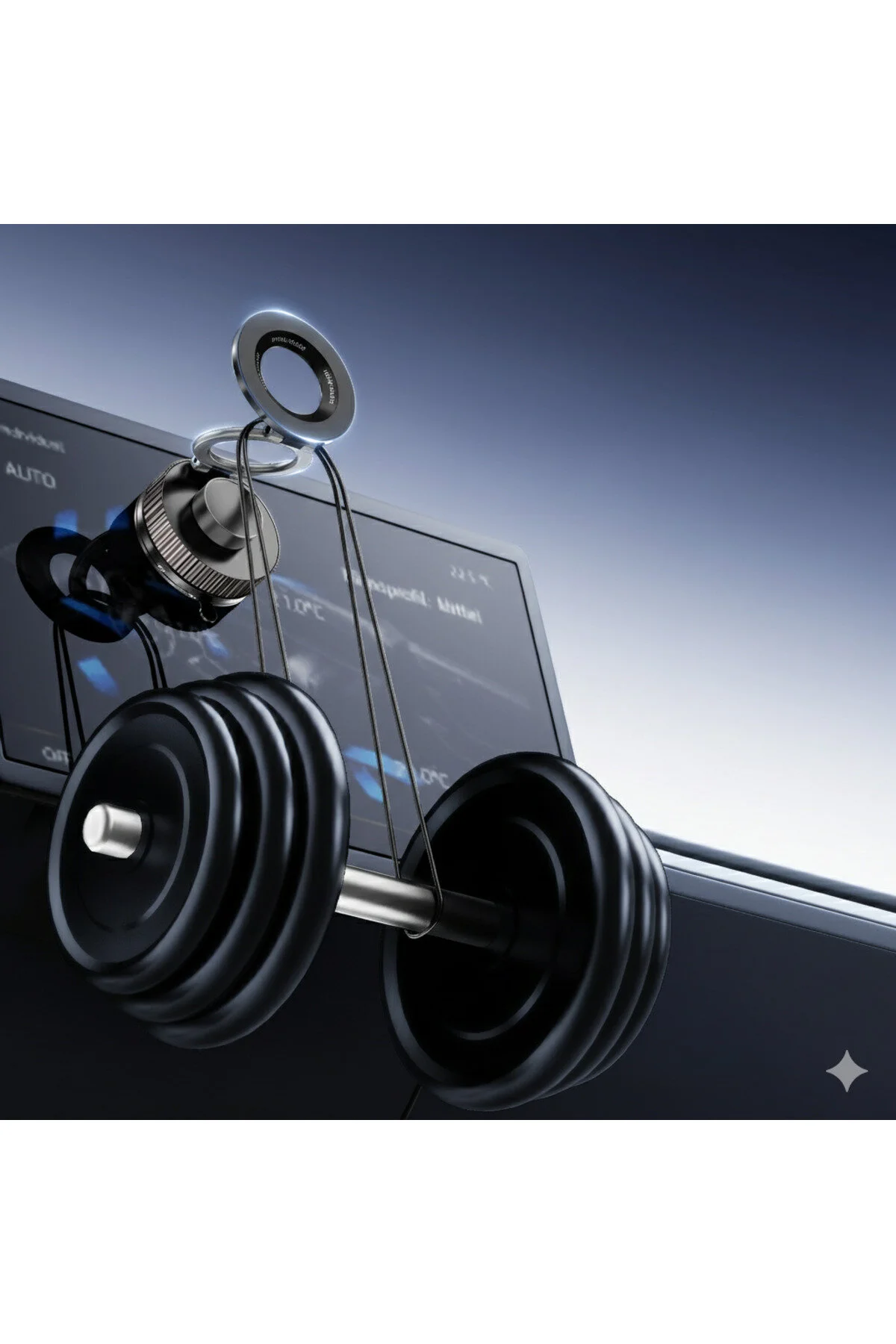 360 Dönebilen Araç İçi Telefon Tutucu Kilitli Vakumlu Magsafe Masa Üstü Telefon Tutucu