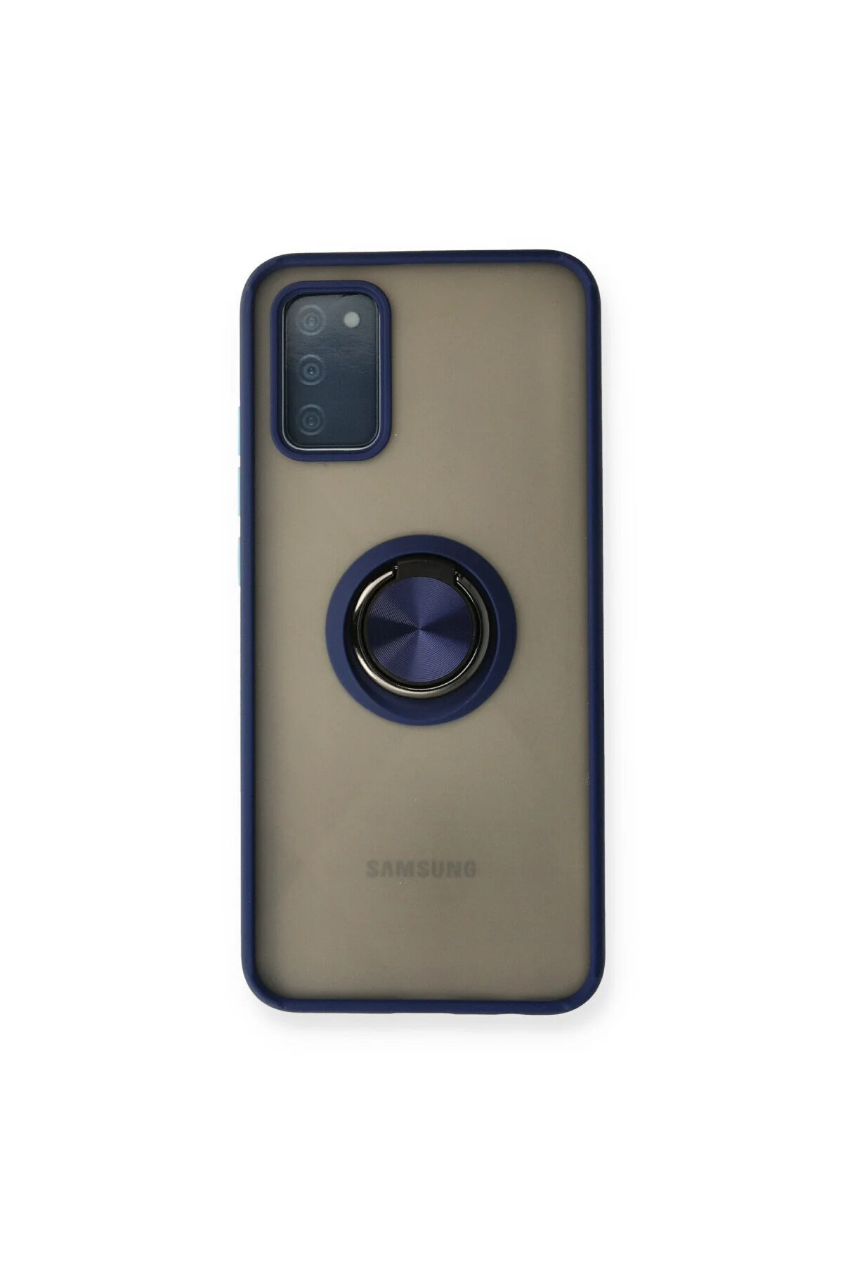 Samsung Galaxy A02S İçin Kamera Korumalı Yüzüklü Kılıf - Leke Tutmaz Mat ve Dayanıklı Yapı