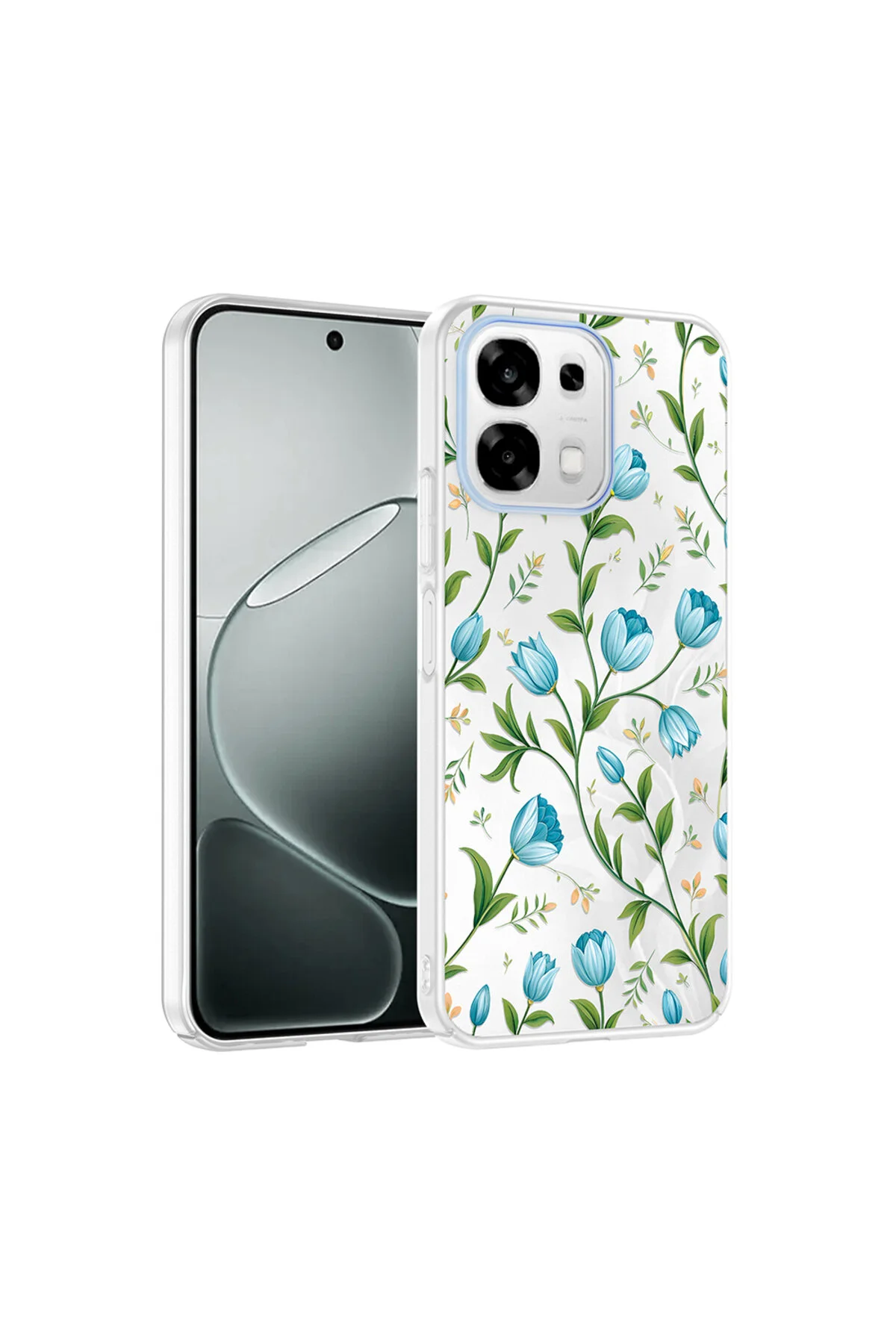 Oppo A6 Pro Uyumlu Desenli Şeffaf Kılıf Kamera Korumalı İnce Kapak