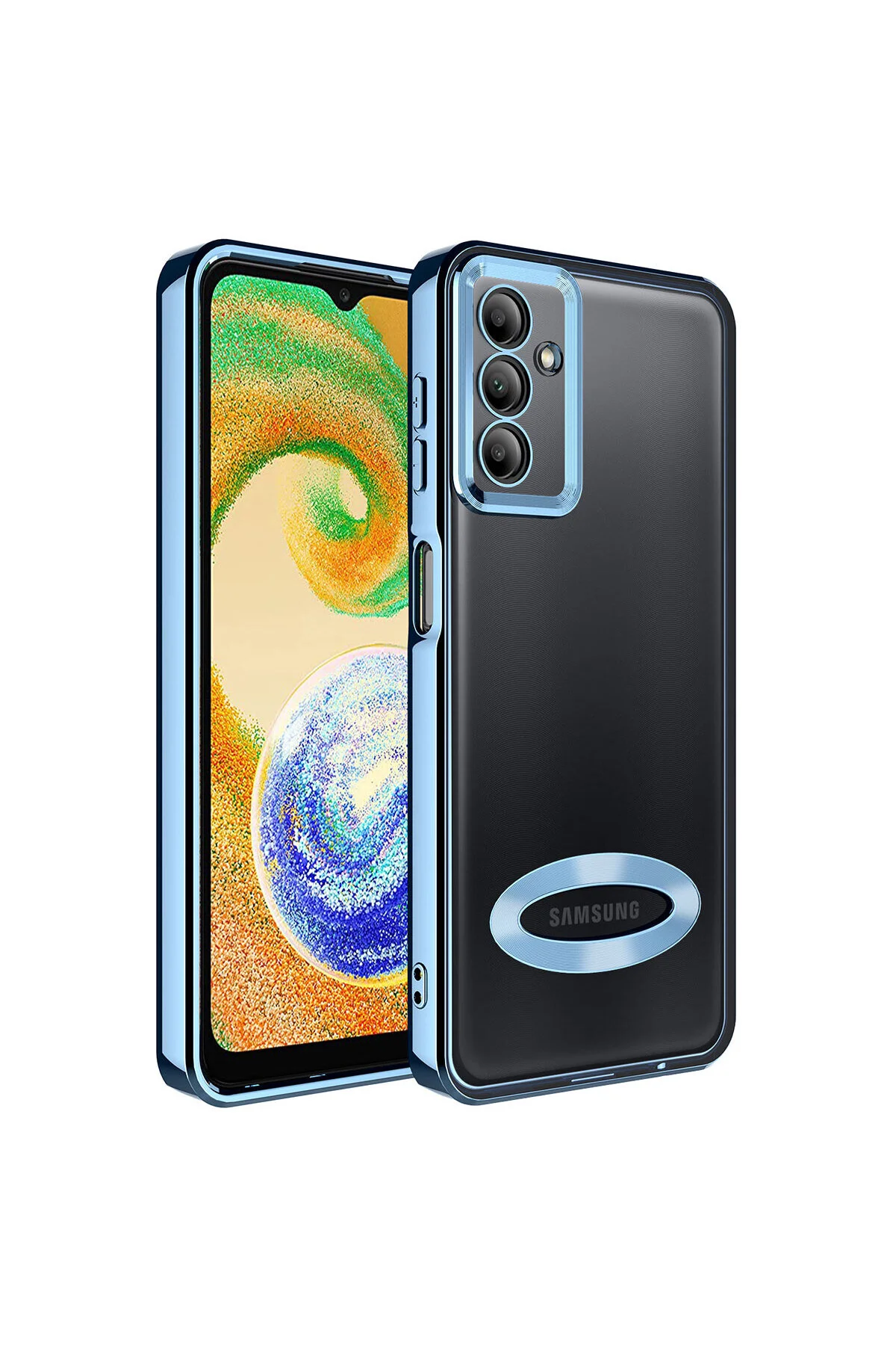 Samsung Galaxy A14 Uyumlu Logo Gösteren Kamera Korumalı Renkli Tasarım Kılıf