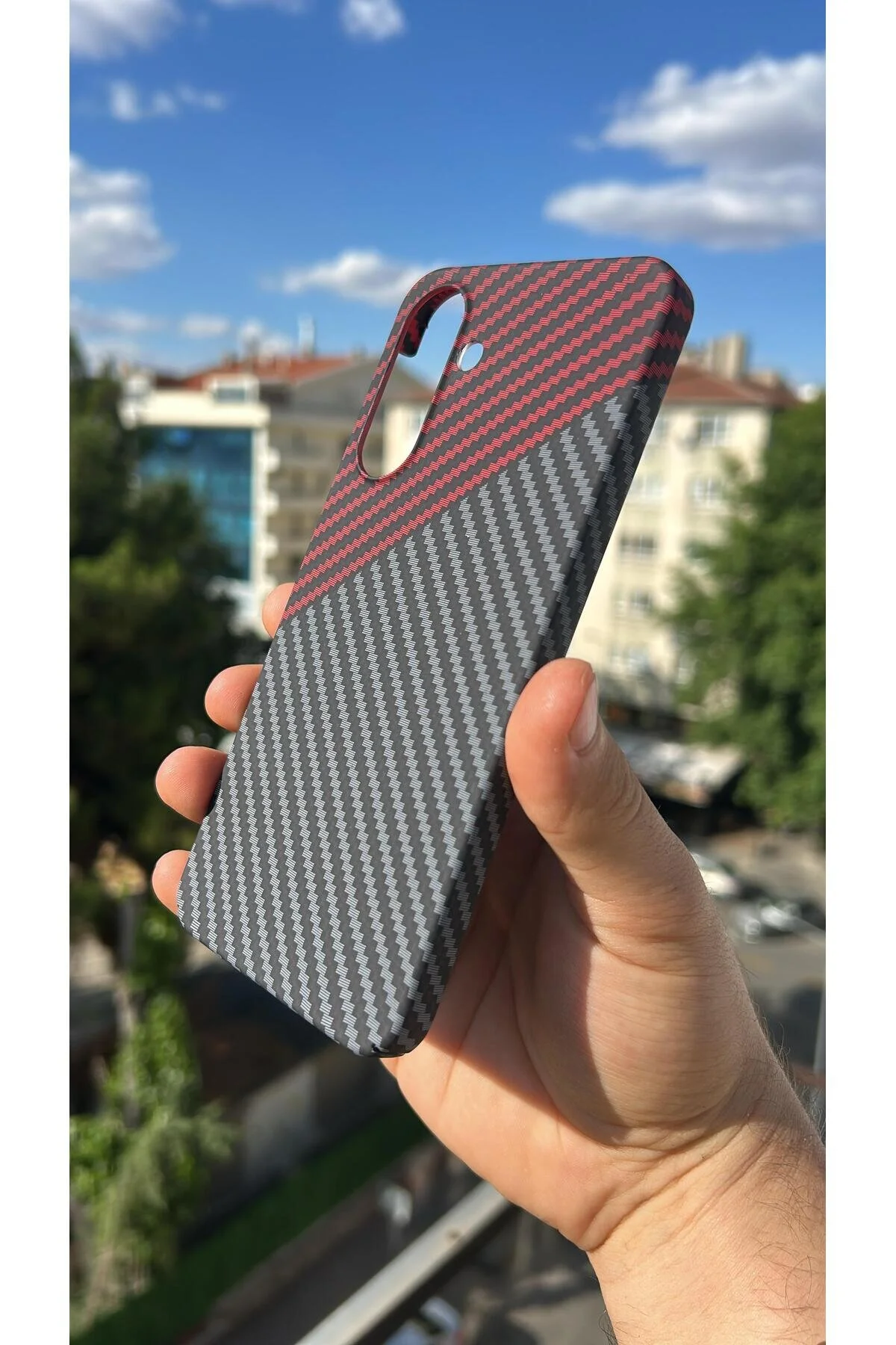 Samsung Galaxy A26 Kılıf Karbon Fiber Tasarım A++ Kalite Kapak