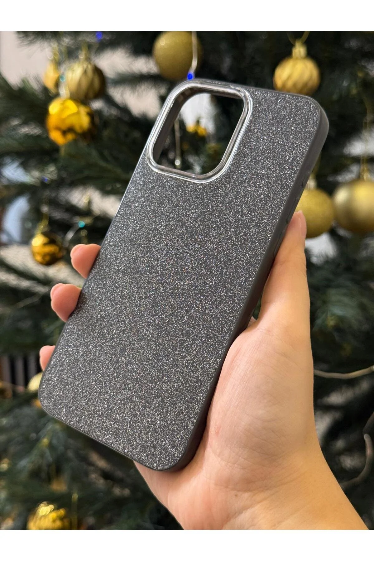 iPhone 12 ve iPhone 12 Pro İçin Uyumlu Simli Soft Tasarımlı Lüx Tasarım Kılıf