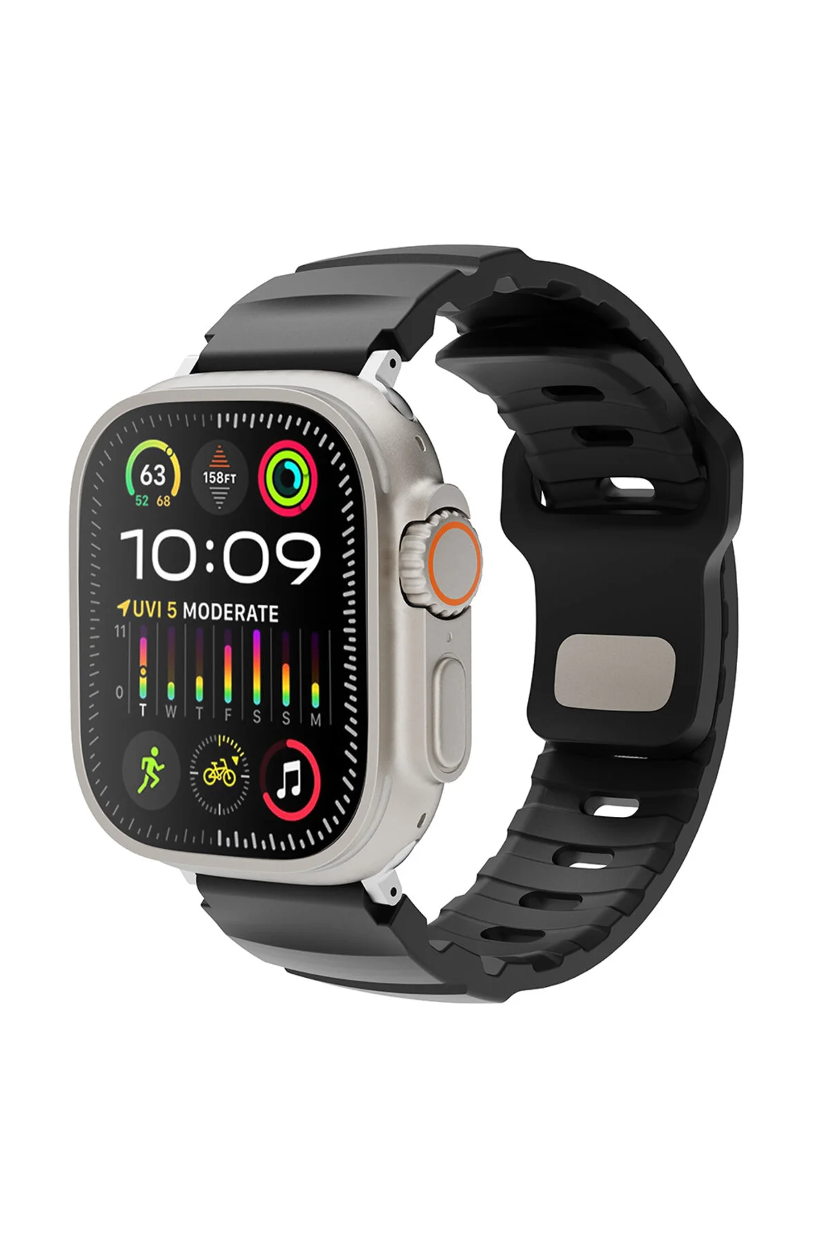 Watch 10 42mm İçin Uyumlu Renkli Silikon Kayış Kordon