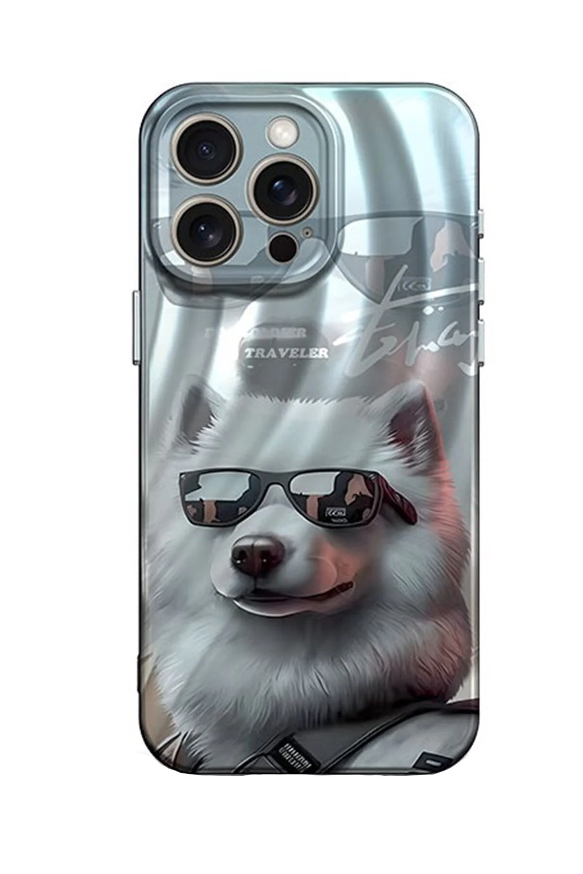 iPhone 14 Pro Max Uyumlu Yeni Tasarımlı Desenli Kamera Korumalı Kılıf - Köpek