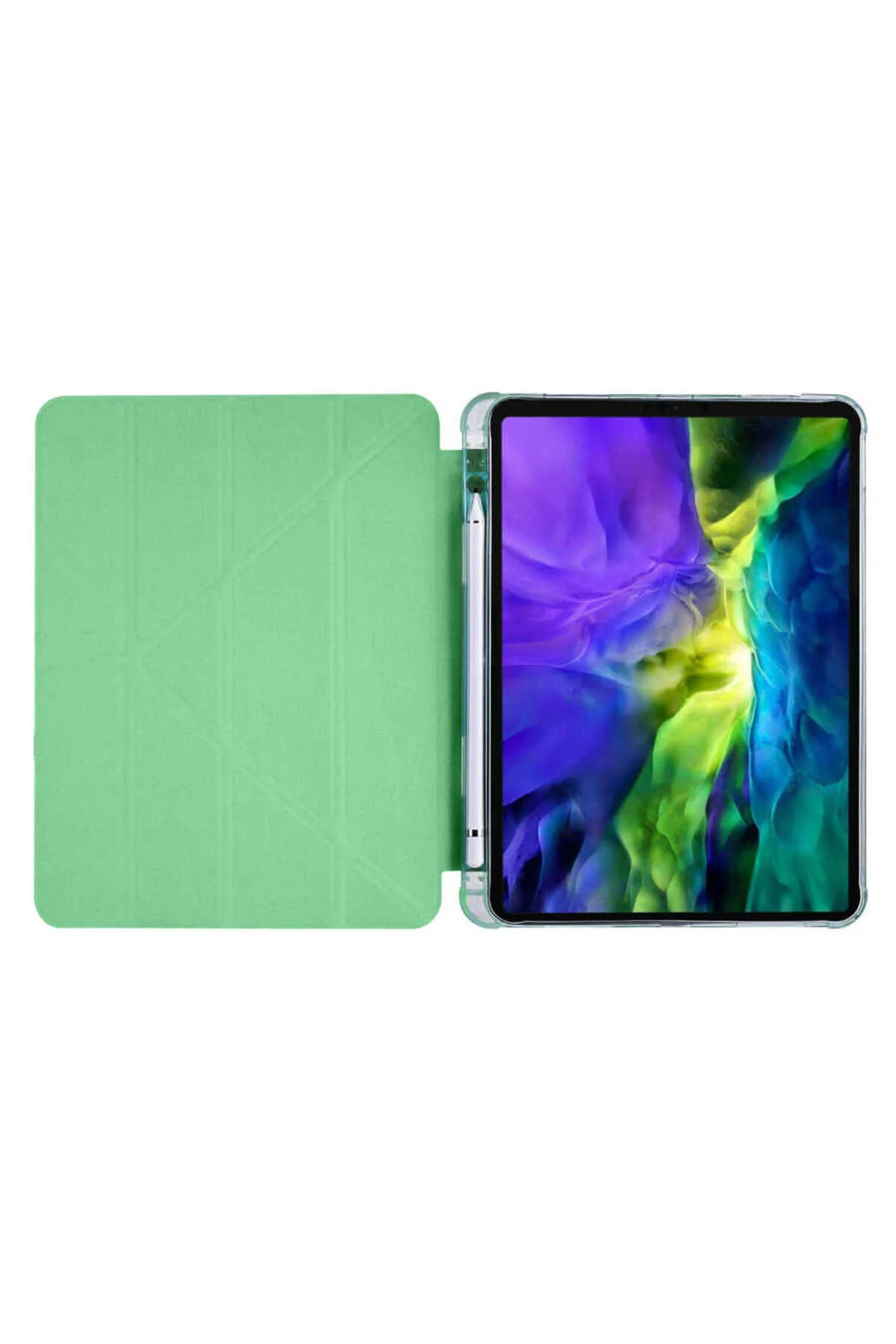 iPad Pro 11 2020 (2.Nesil) İçin Uyumlu Kalem Bölmeli Stand Olabilen Smart Tablet Kılıfı