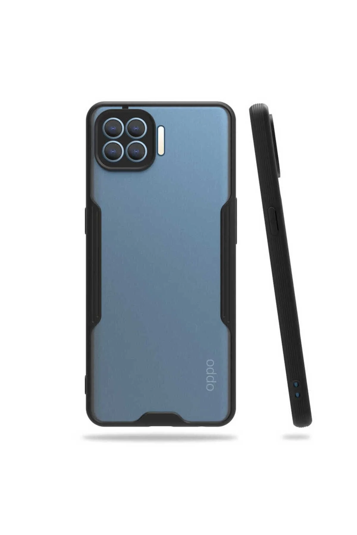 Oppo Reno 4 Lite Uyumlu Kenarları Renkli Arkası Buzlu Bumper Kılıf
