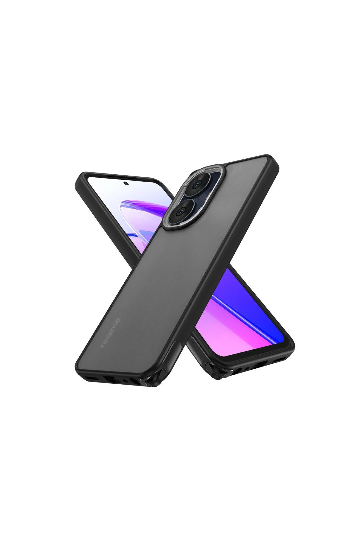 Realme C55 İçin Uyumlu Buzlu Tasarım Sararmaz Tpu Kılıf