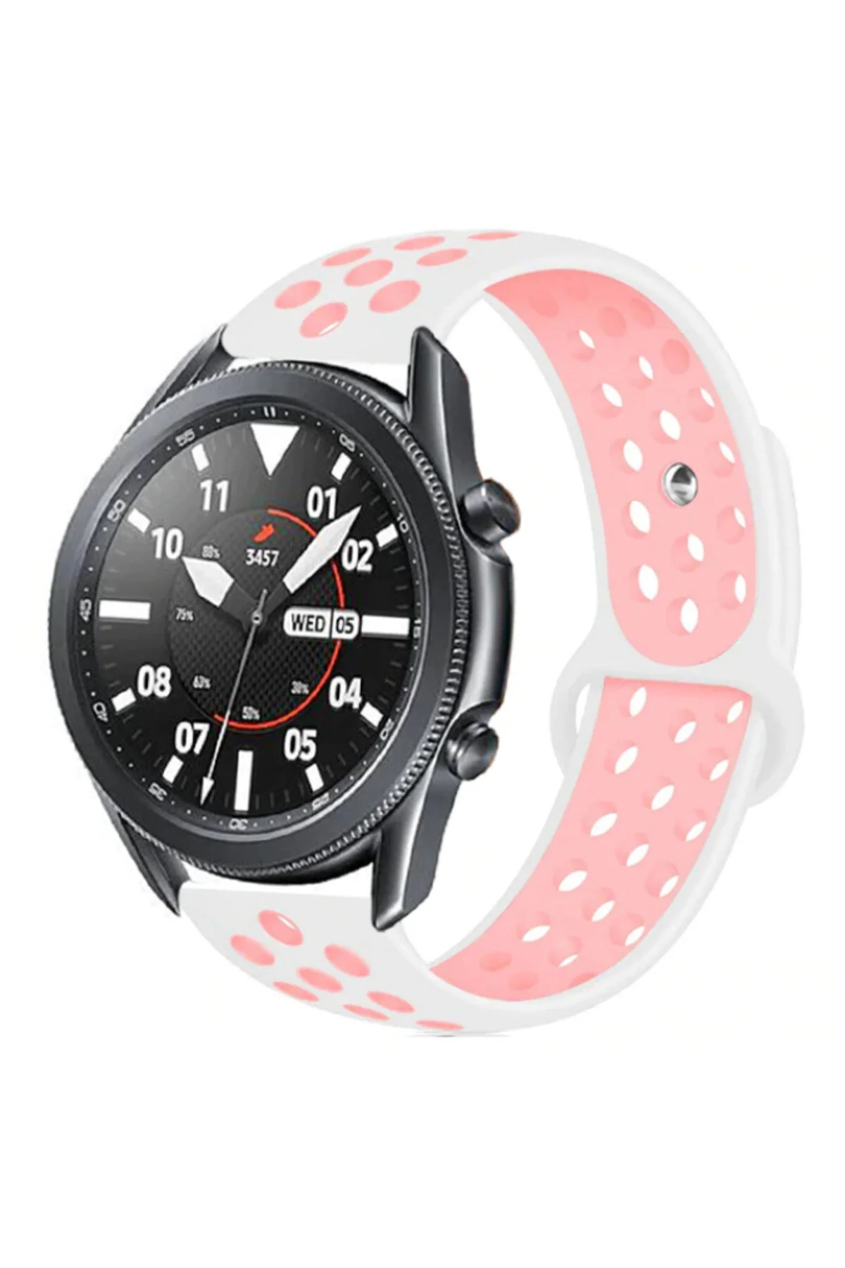 Gear S3 (22mm) İçin Uyumlu Delikli Tasarımlı Renkli Kayış Kordon