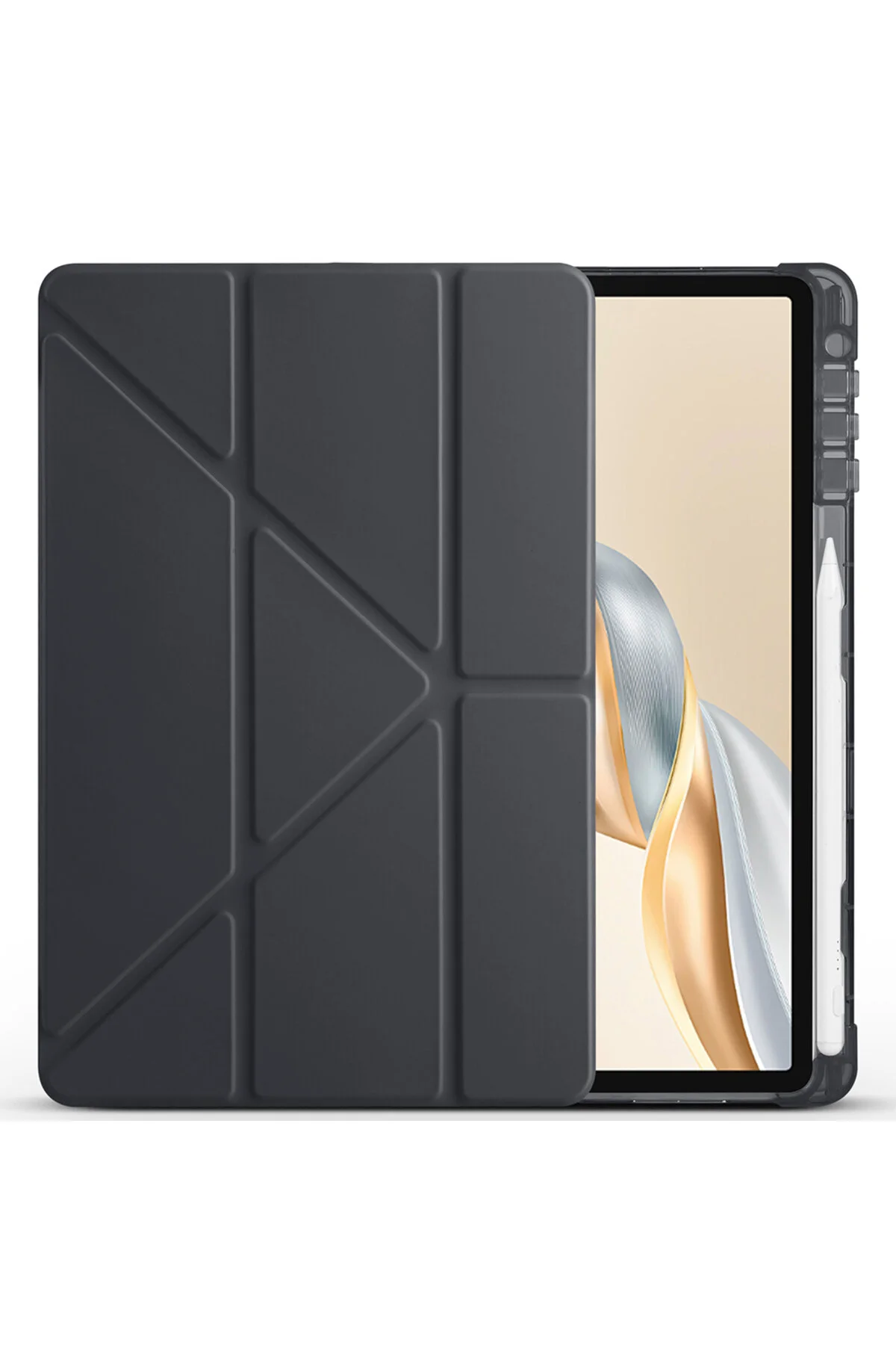 Honor Pad X9A İçin Uyumlu Kalem Bölmeli Stand Olabilen Smart Tablet Kılıfı