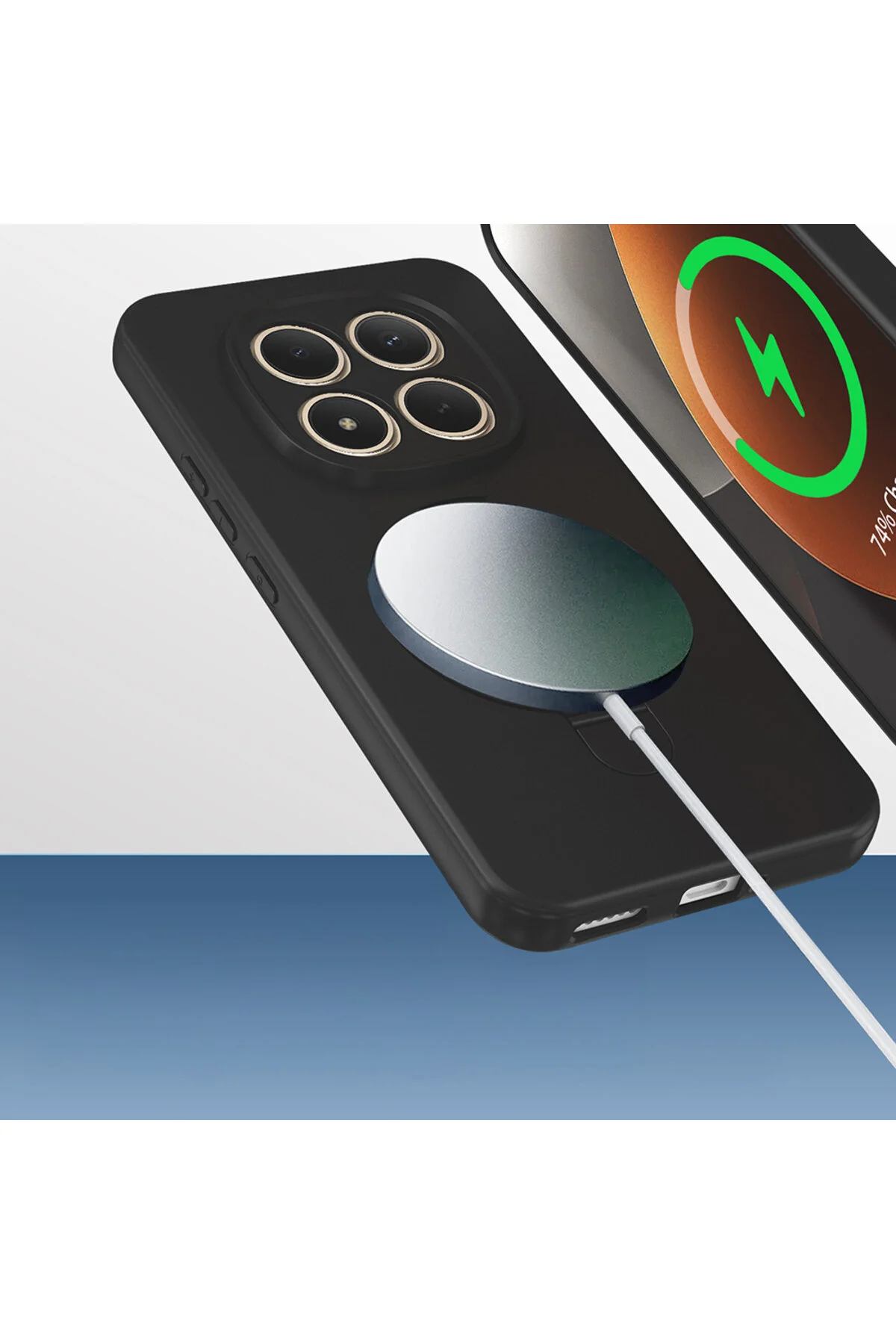 Redmi Note 15 Pro 4G İçin Uyumlu Soft Tasarım Magsafe Halka Stand İçi Kadife Kapak