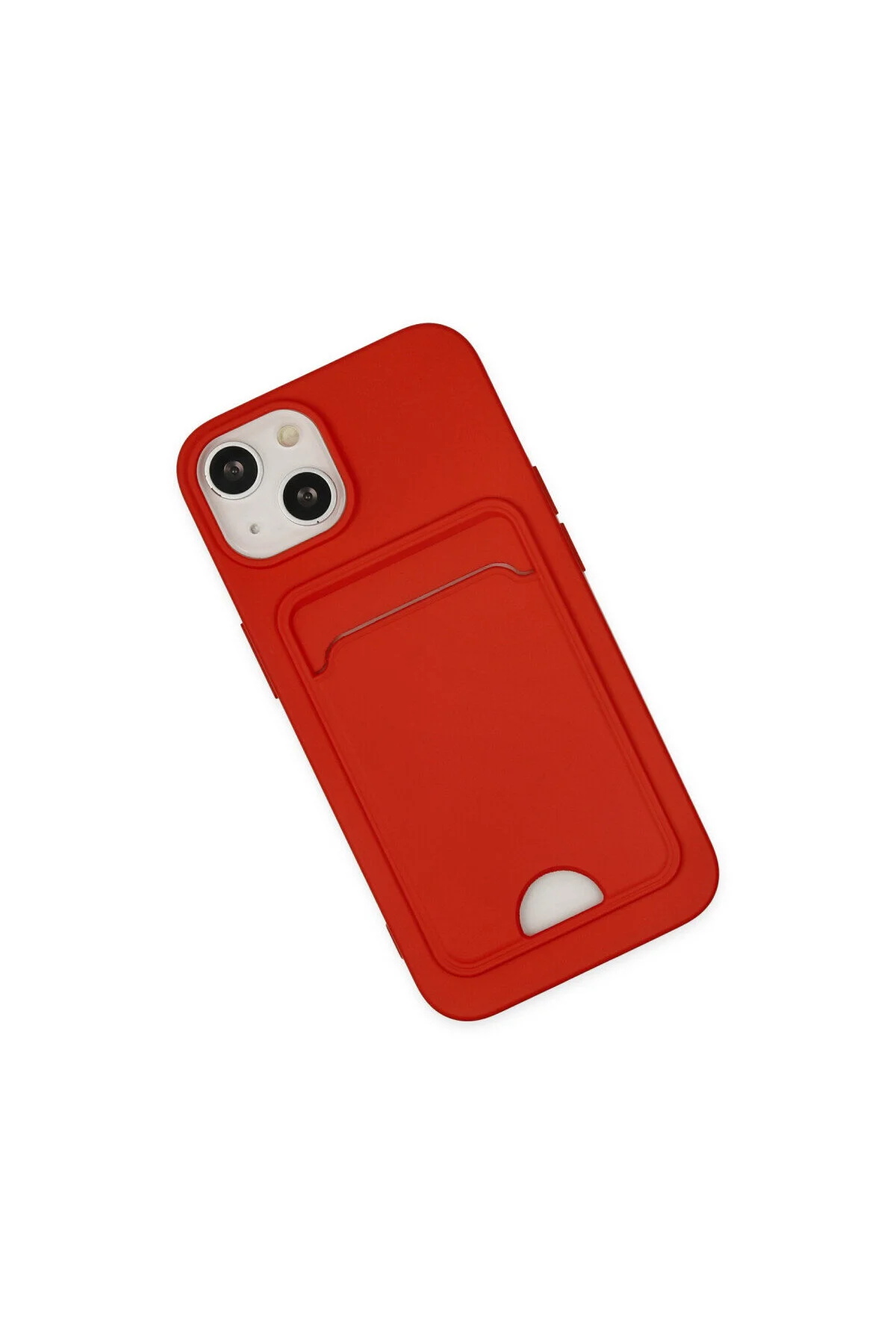 iPhone 14 Plus İçin Uyumlu Kart ve Resim Bölmeli Soft Renkli Silikon Kapak