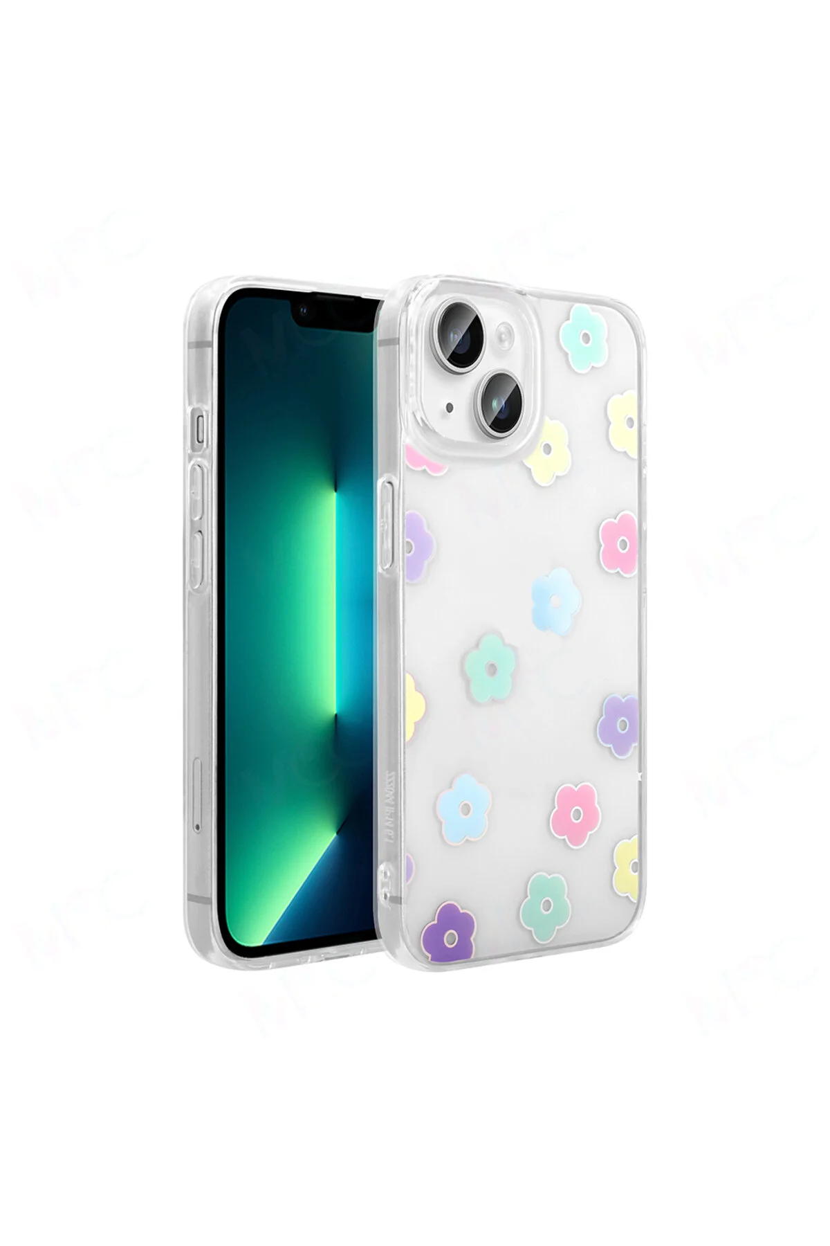 iPhone 14 Kılıf Şeffaf Figürlü Zore Folk Sert Kapak