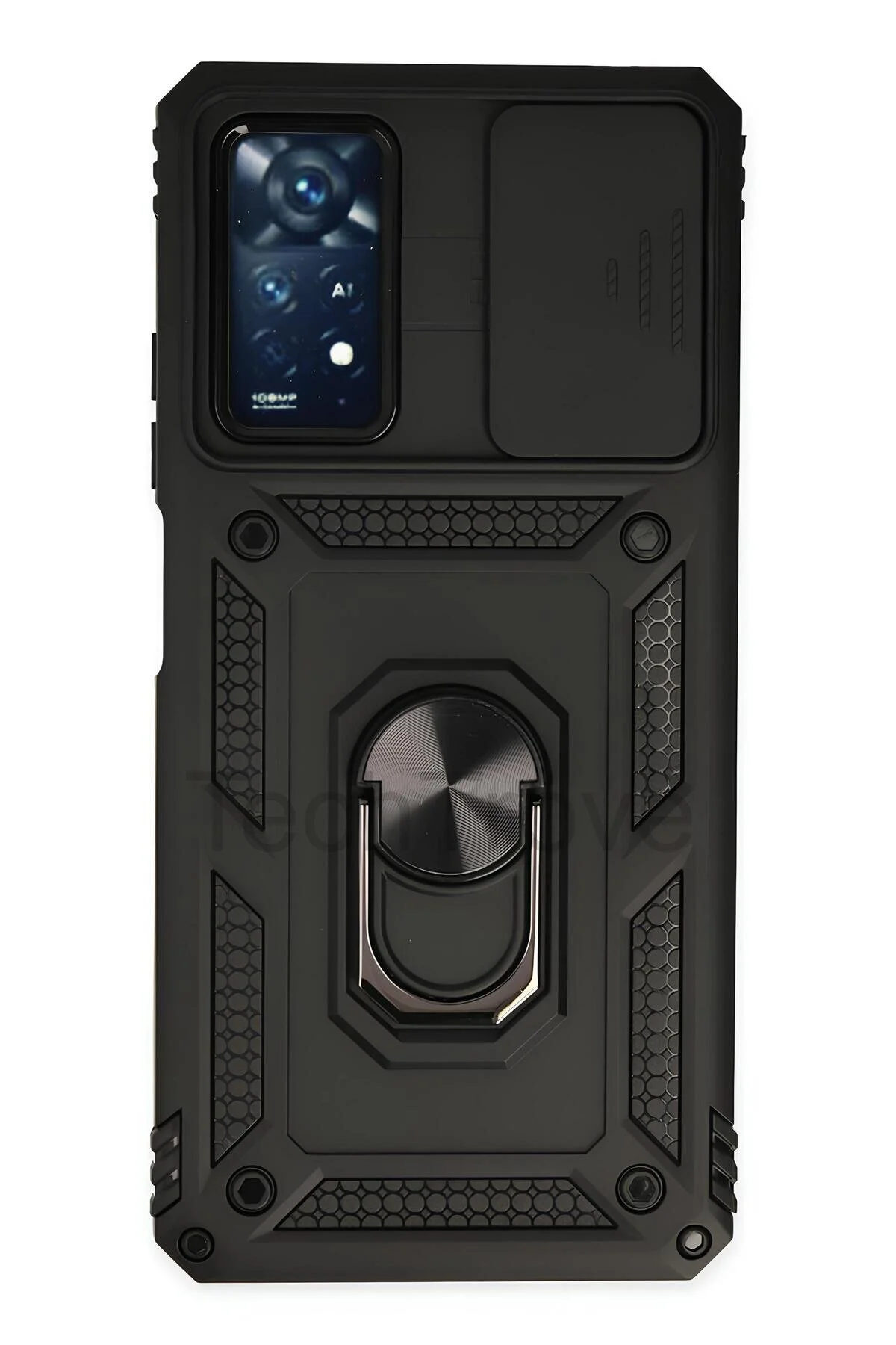 Redmi Note 11 Pro Kılıf Sürgülü Kamera Korumalı Yüzüklü Stand Olabilen Magnetic Tpu Tank Kapak