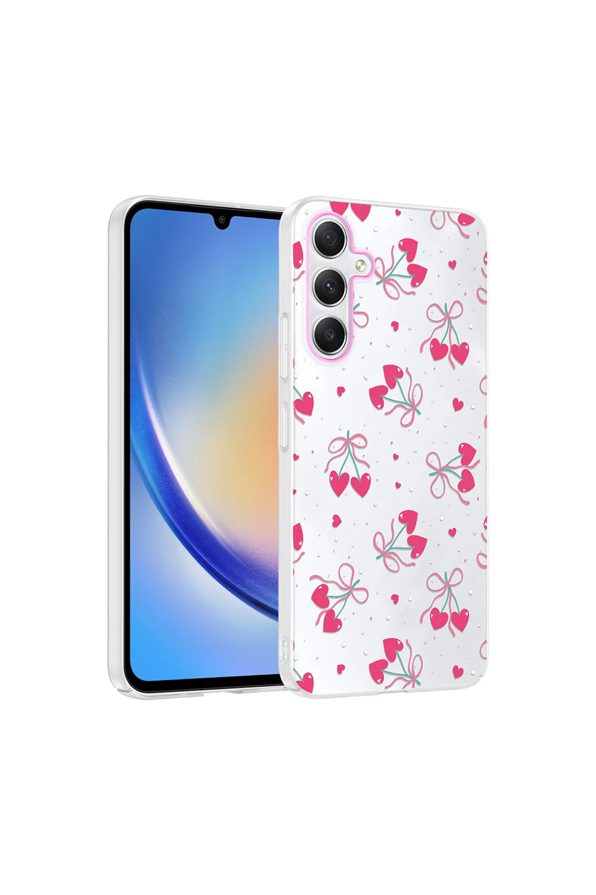 Samsung Galaxy S25 FE Uyumlu Desenli Şeffaf Kılıf Kamera Korumalı İnce Kapak